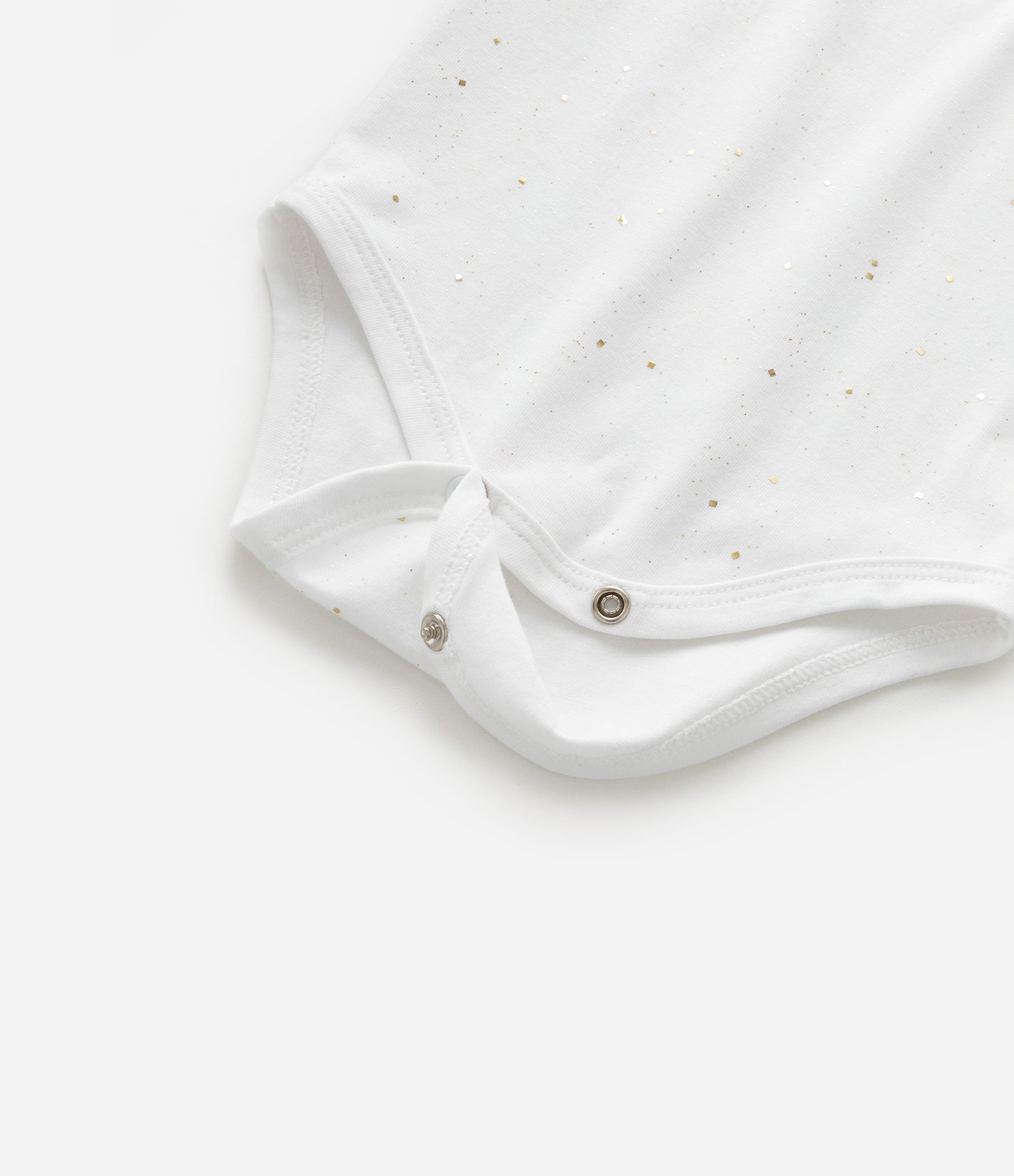 Body Infantil com Brilhinhos Aplicados - Tam 0 a 18 Meses Branco 5