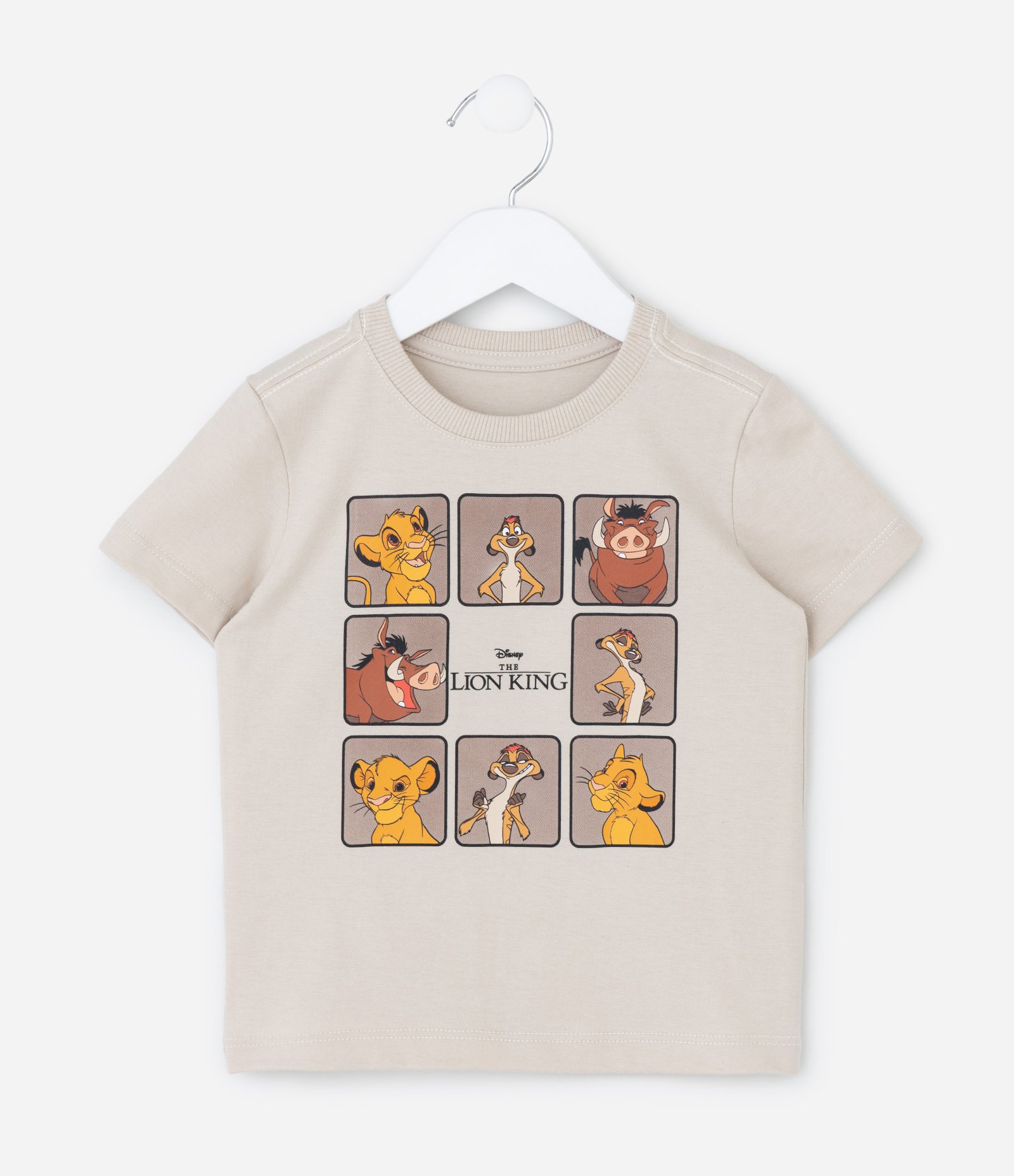 Camiseta Infantil com Estampa Rei Leão - Tam 1 a 6 Anos Bege 2
