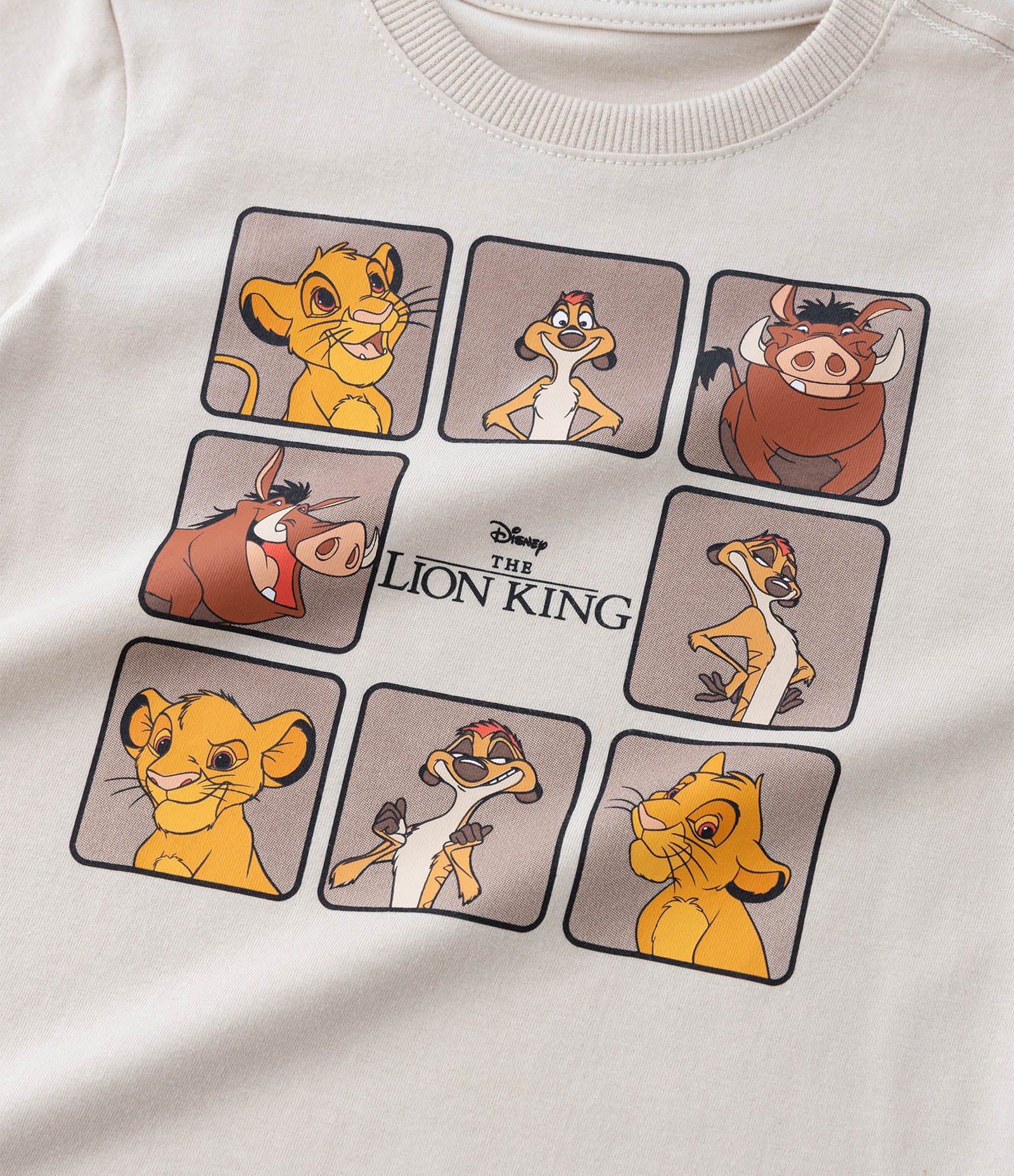 Camiseta Infantil com Estampa Rei Leão - Tam 1 a 6 Anos Bege 6