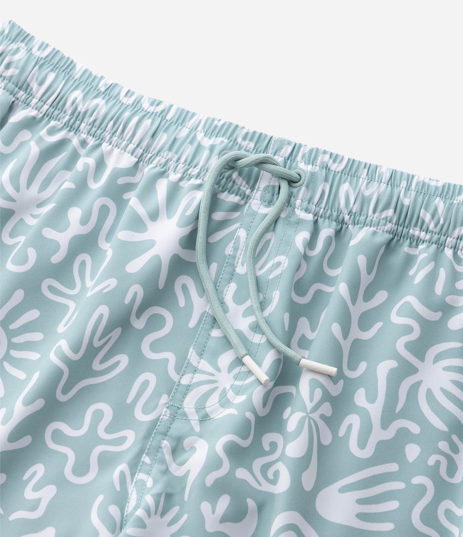 Bermuda de Banho em Microfibra com Estampa Abstrata orgânica Azul 6