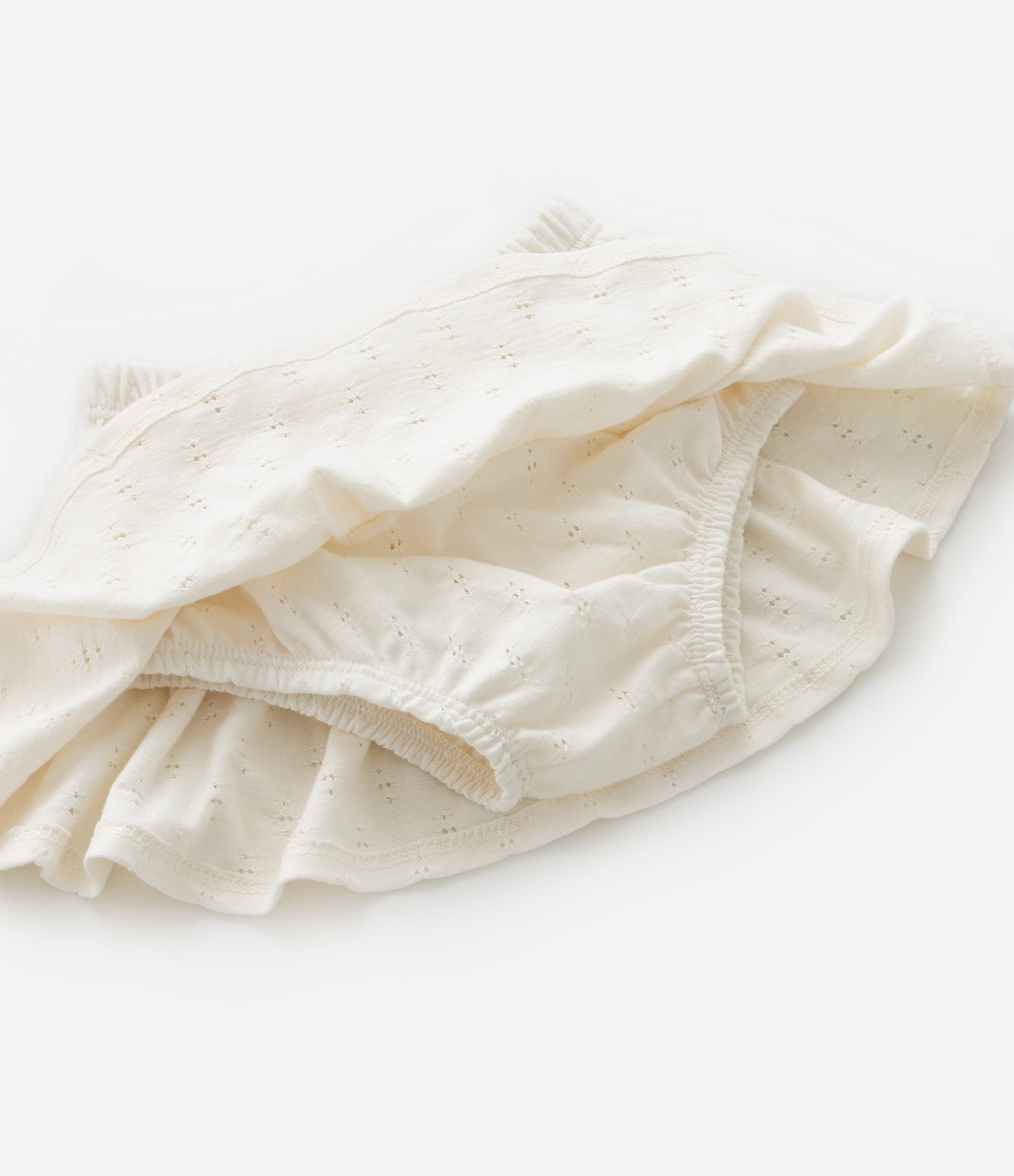 Conjunto Infantil com Body e Saia Texturizados - Tam 0 a 18 meses Off White 9