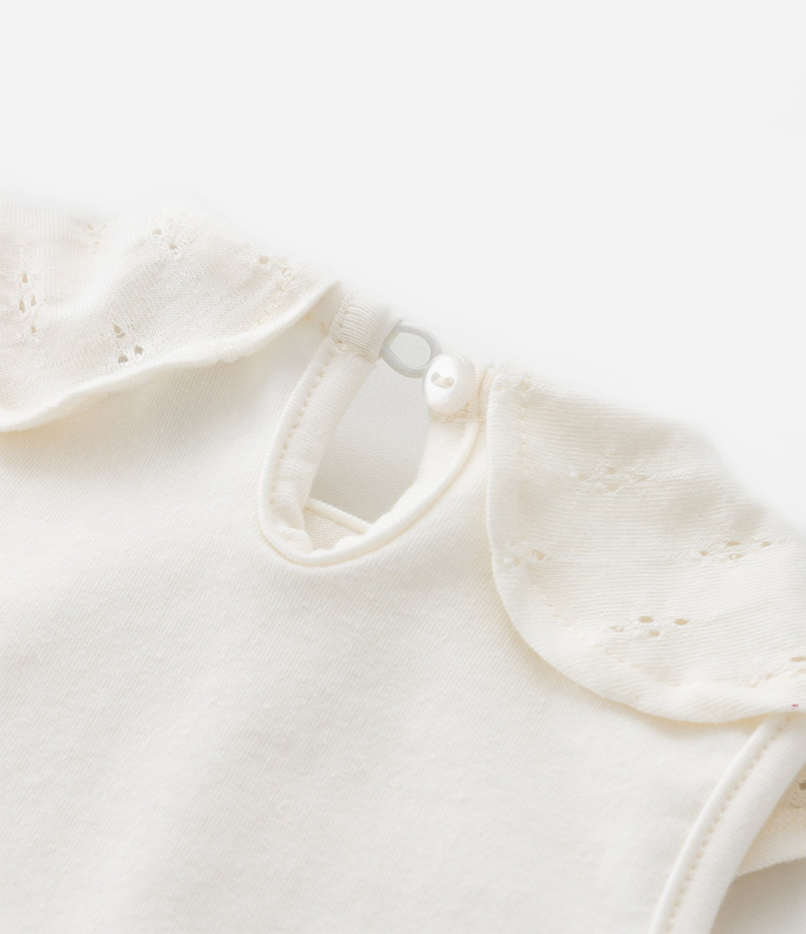 Conjunto Infantil com Body e Saia Texturizados - Tam 0 a 18 meses Off White 11