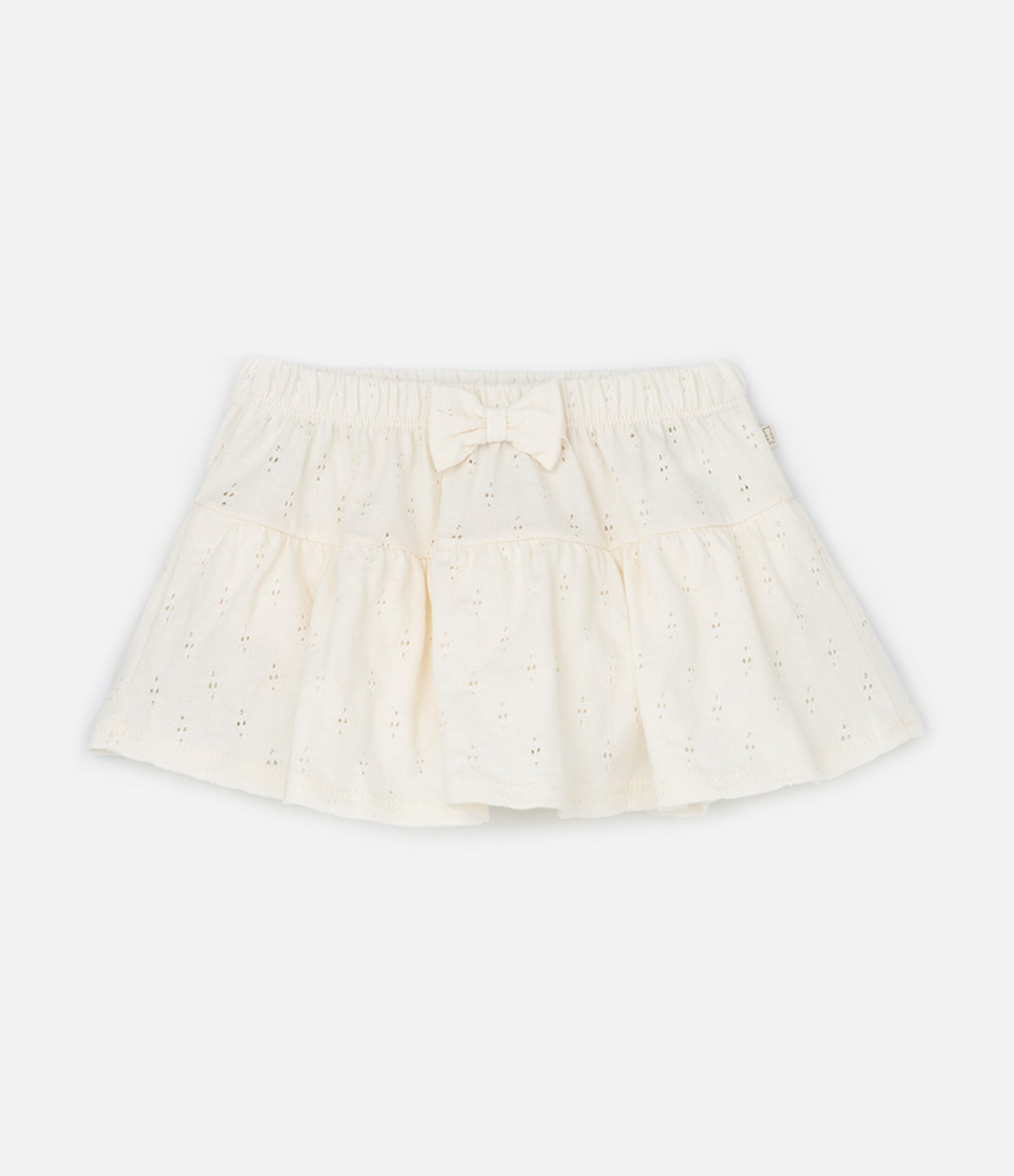 Conjunto Infantil com Body e Saia Texturizados - Tam 0 a 18 meses Off White 5
