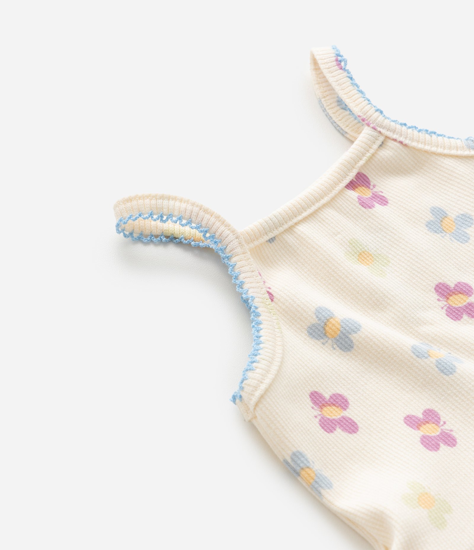 Conjunto Infantil com Estampa de Borboletas - Tam 0 a 18 Meses Bege 10