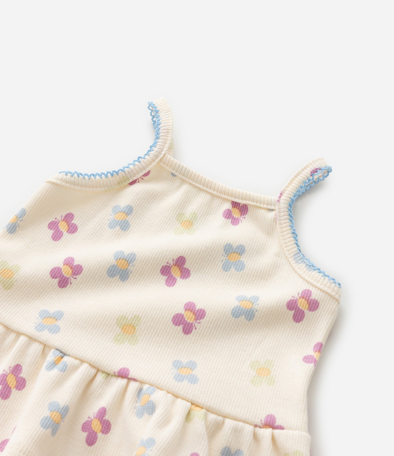 Conjunto Infantil com Estampa de Borboletas - Tam 0 a 18 Meses Bege 11