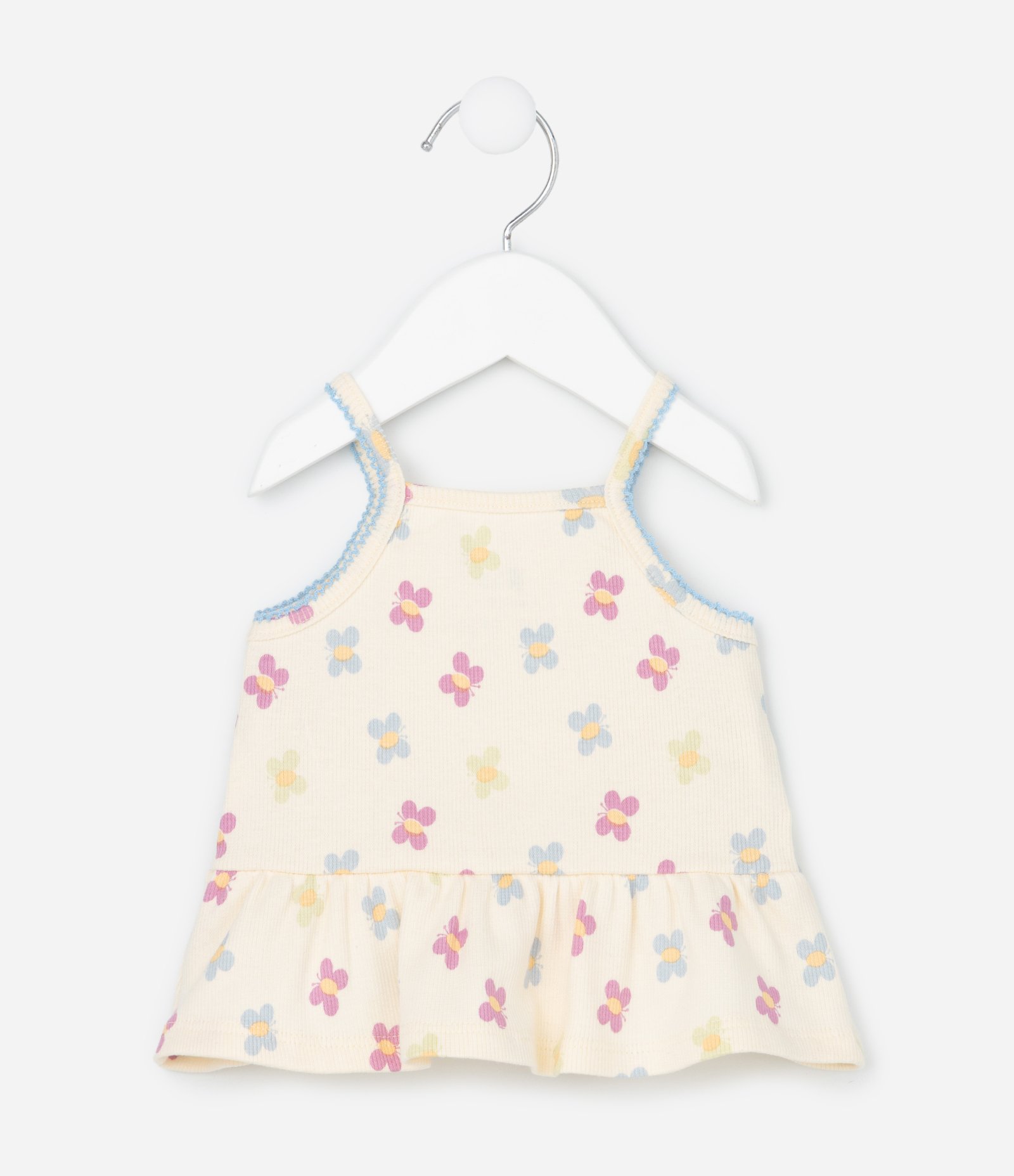 Conjunto Infantil com Estampa de Borboletas - Tam 0 a 18 Meses Bege 3