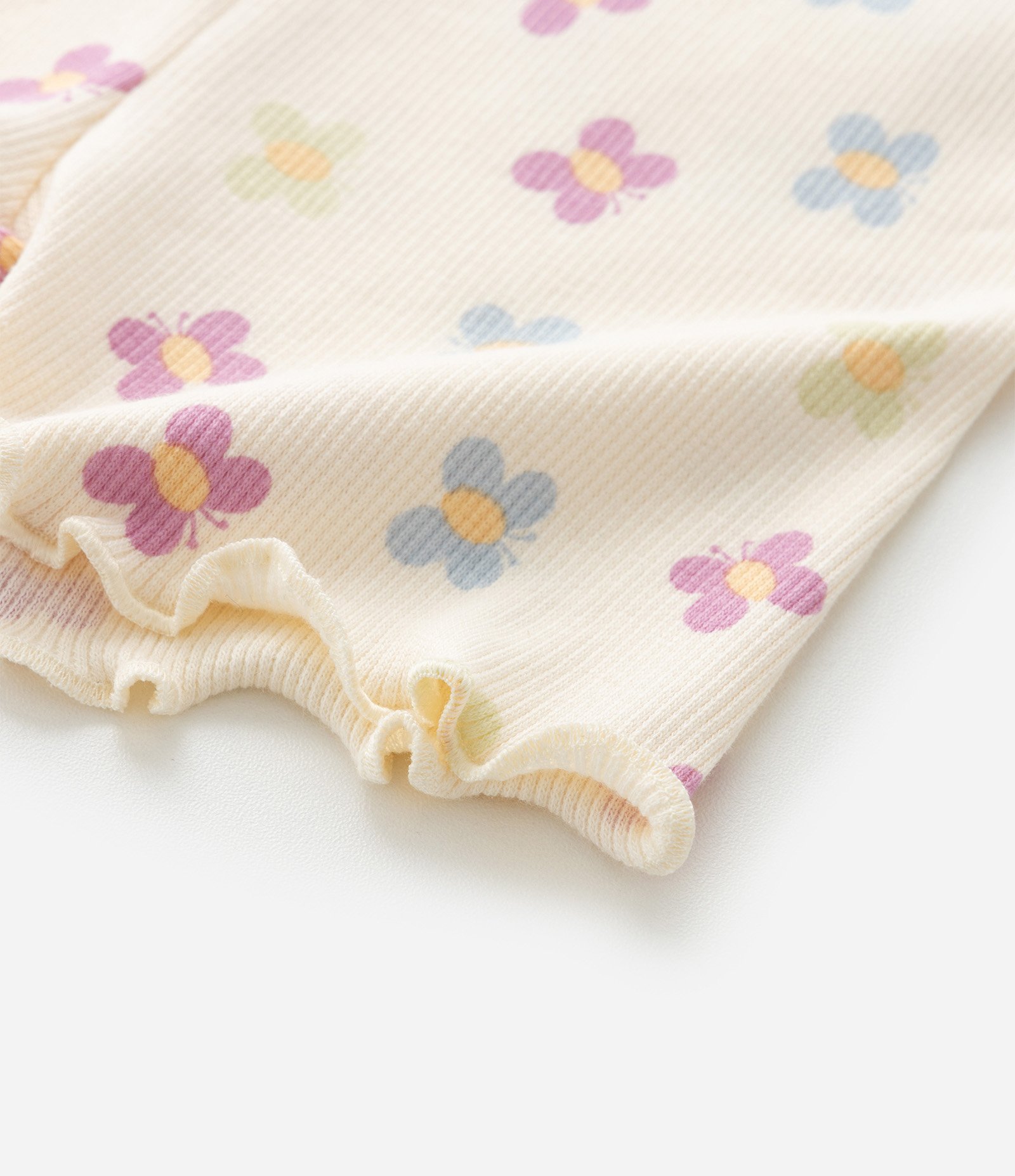 Conjunto Infantil com Estampa de Borboletas - Tam 0 a 18 Meses Bege 7