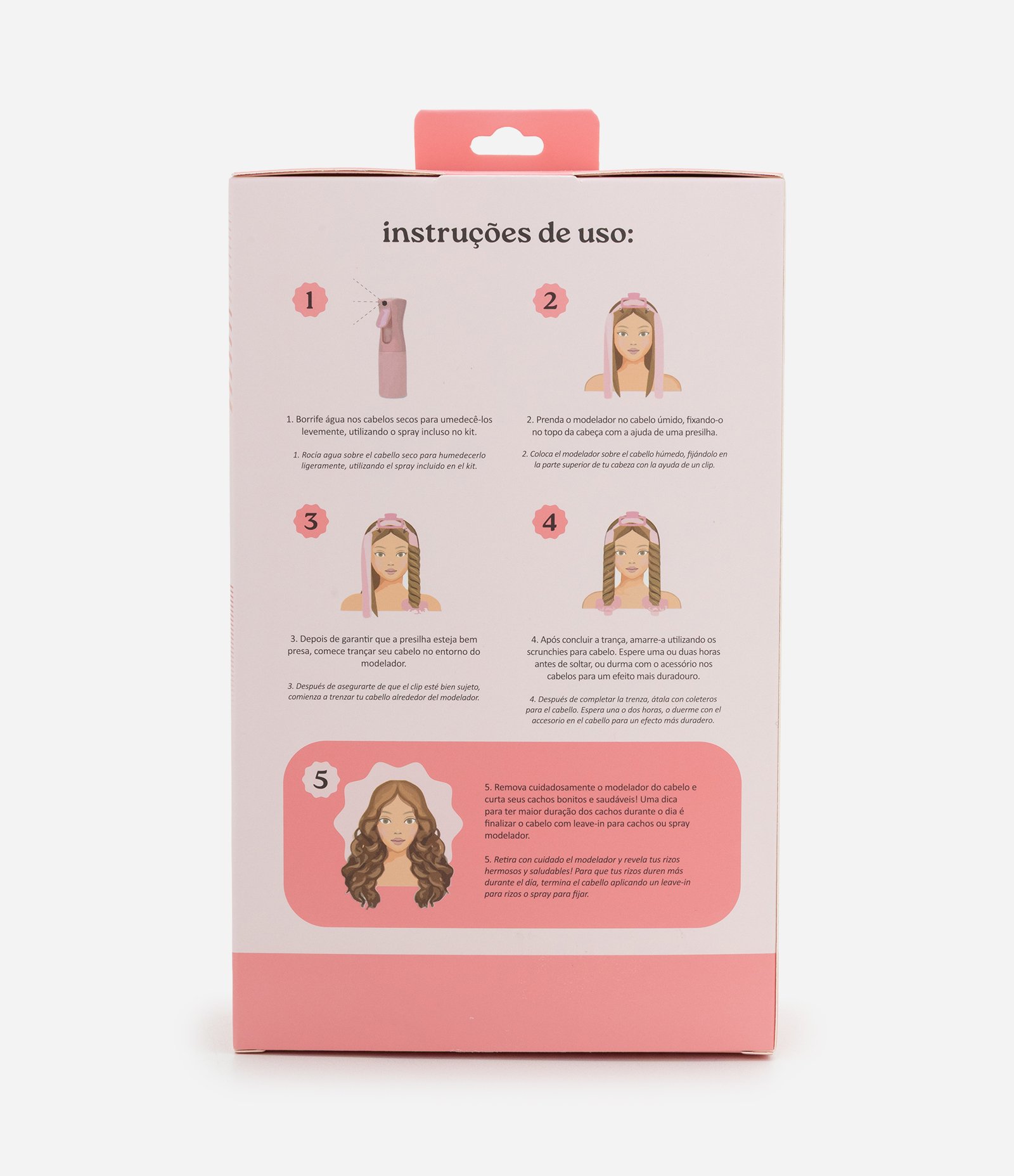 Kit Modelador para cachos + Garrafinha Borrifadora Rosa Alchemia U 3