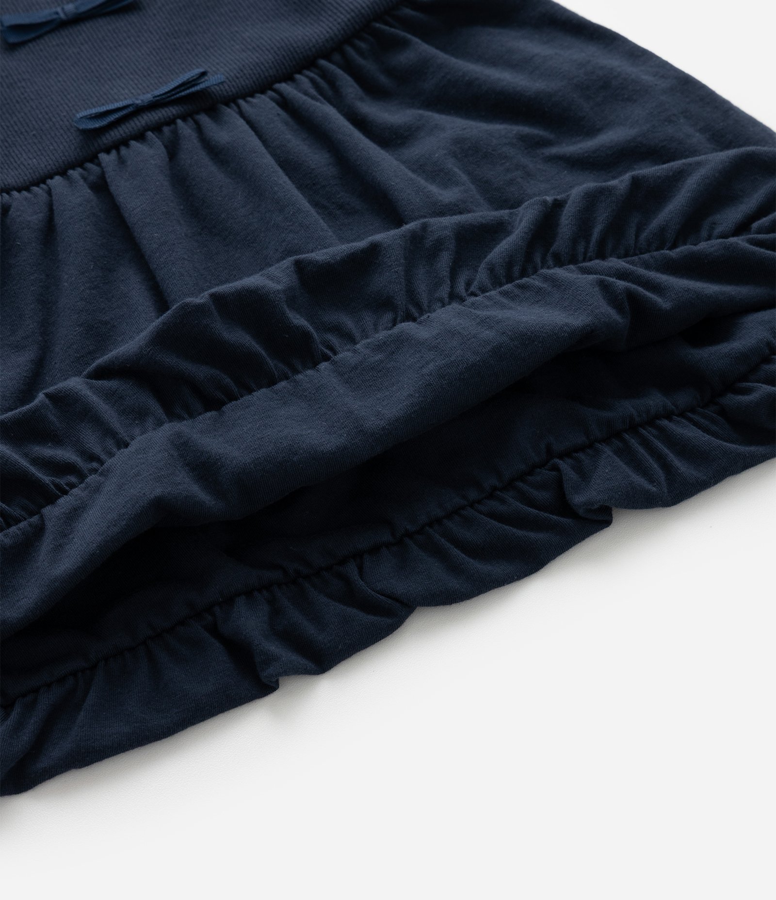 Vestido Infantil Balonê com Aplicação de Lacinhos - Tam 0 a 18 Meses Azul 6