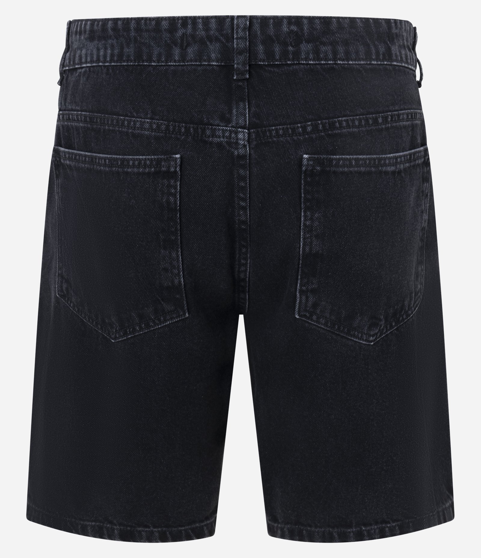 Bermuda Slim em Jeans com Bolsos Preto 5