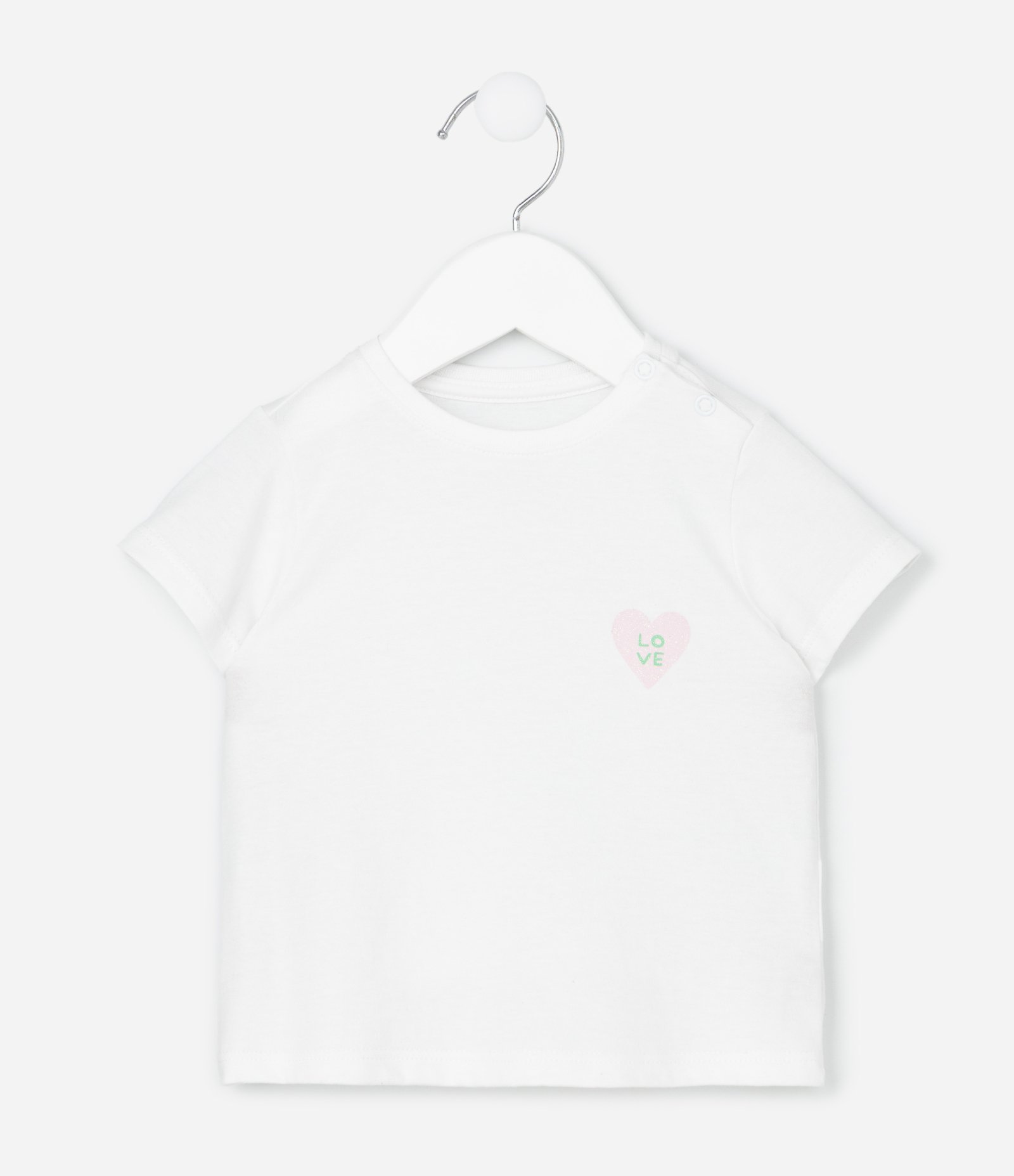 Conjunto Infantil com Estampa de Corações - Tam 0 a 18 Meses Multicores 2