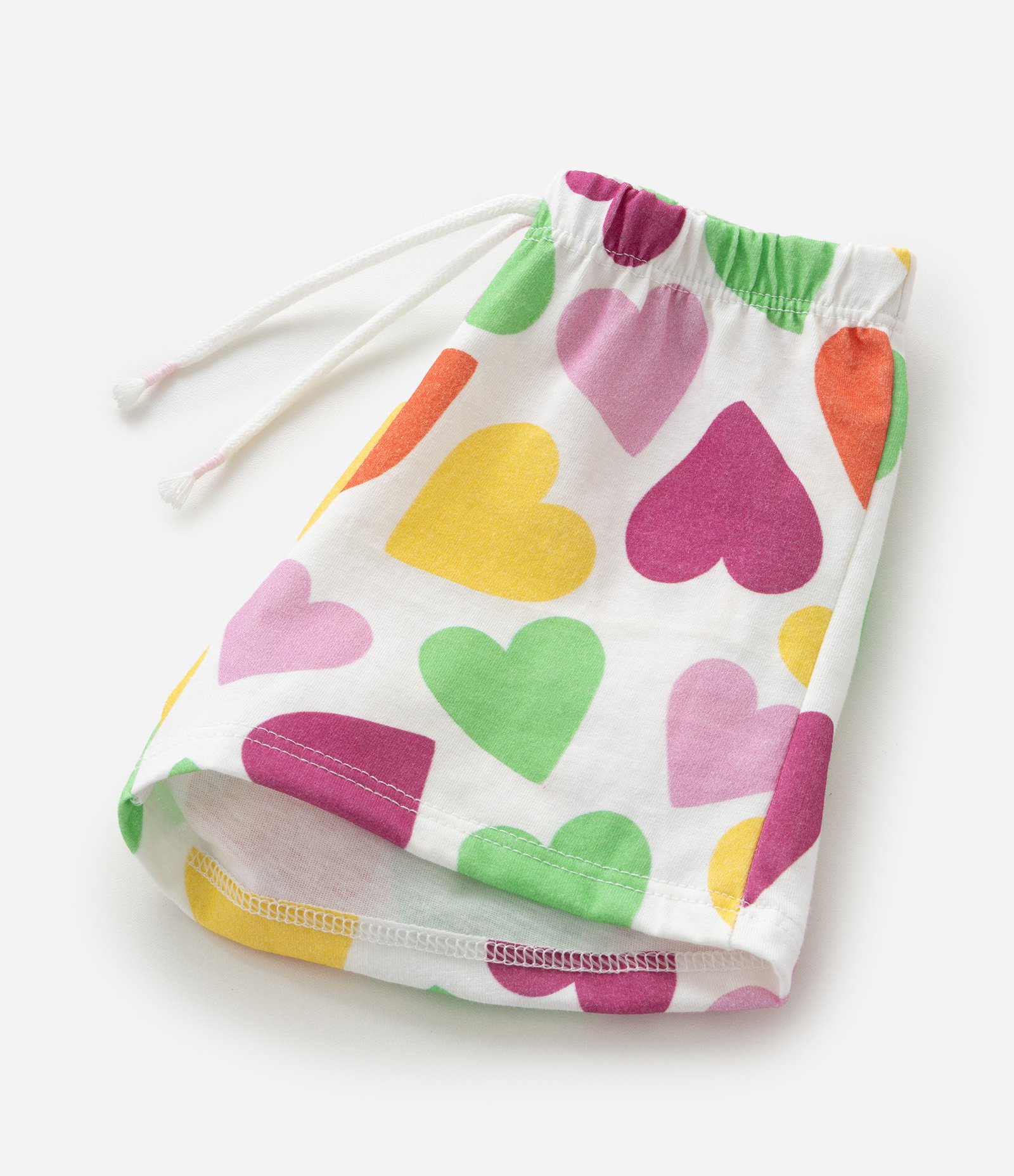 Conjunto Infantil com Estampa de Corações - Tam 0 a 18 Meses Multicores 7