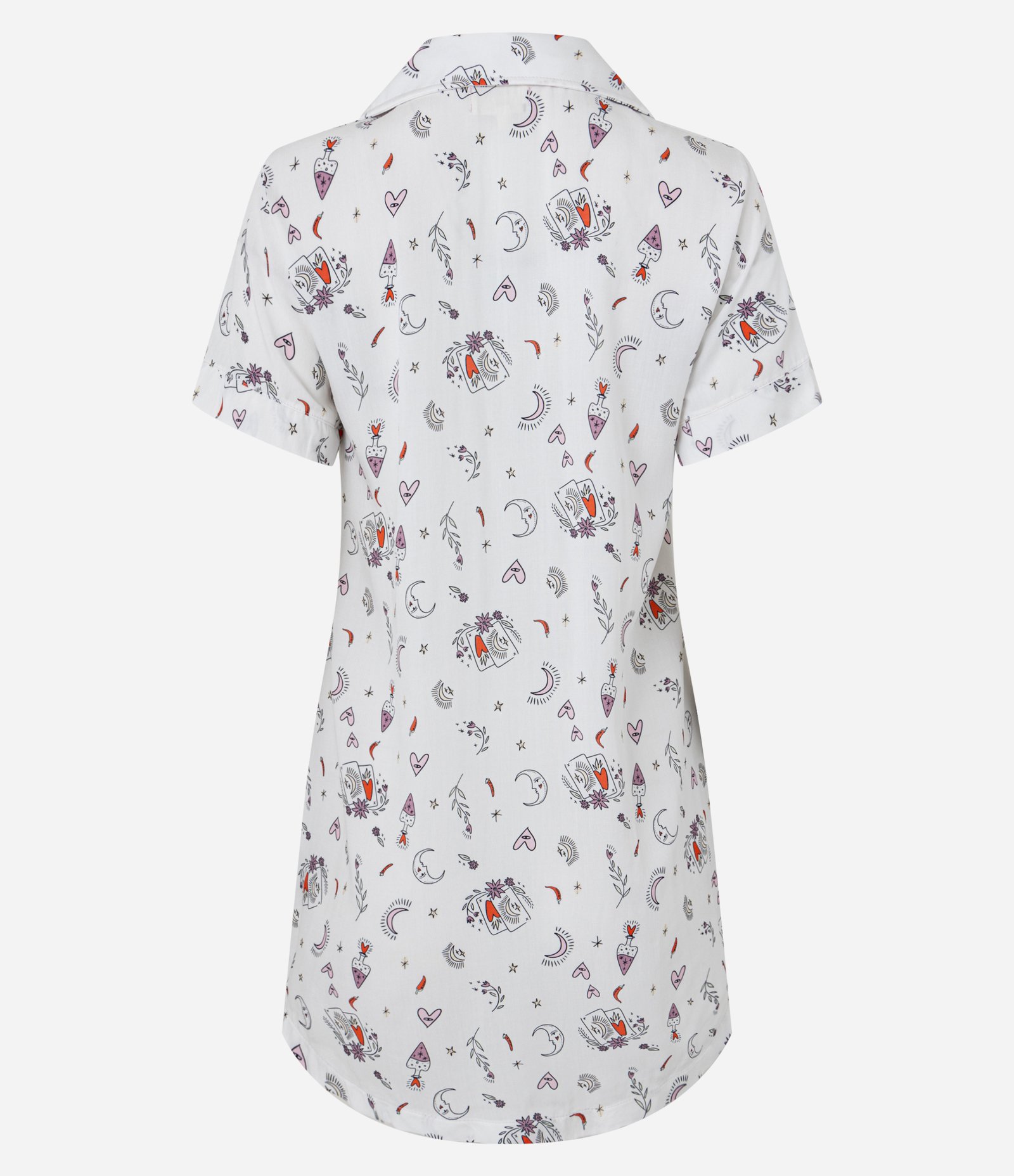 Camisola Americana em Viscose com Estampa Mística Branco 4