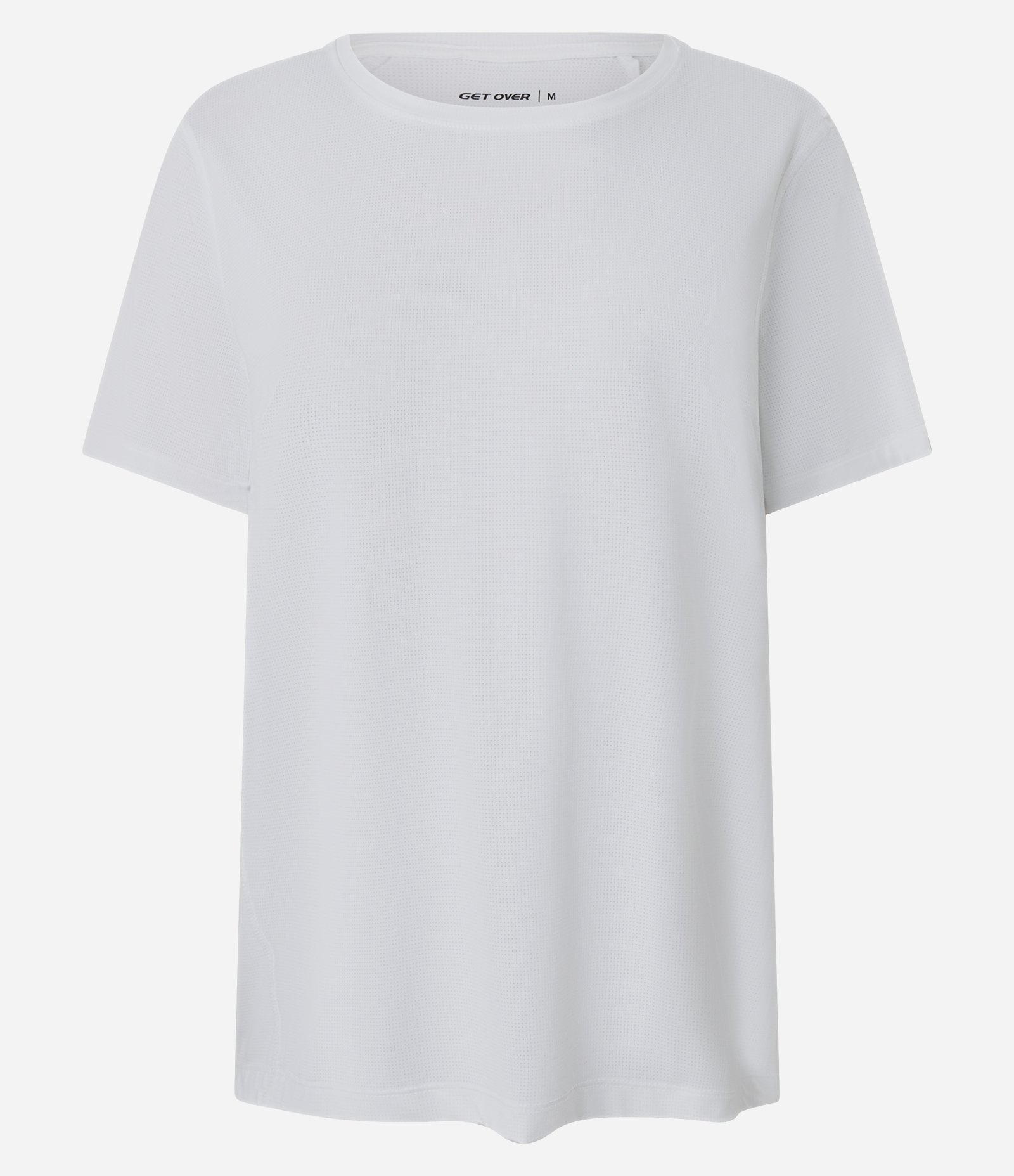 Camiseta Esportiva Manga Curta em Poliamida Branco 1
