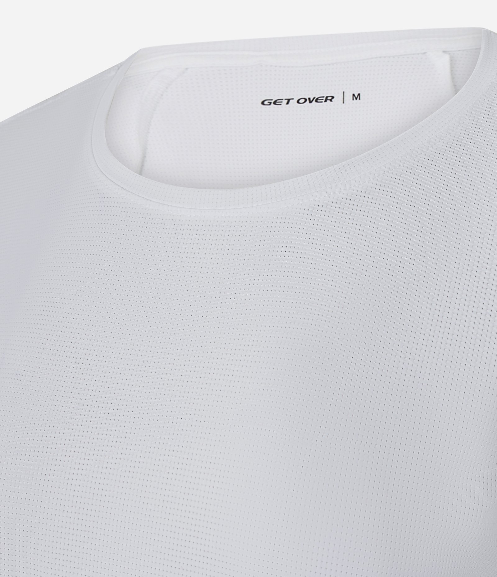 Camiseta Esportiva Manga Curta em Poliamida Branco 2