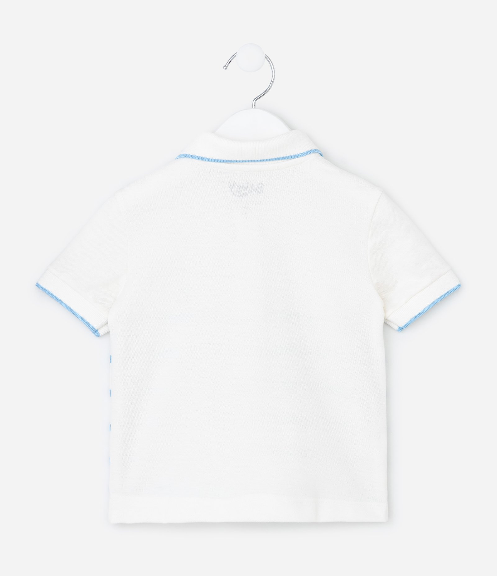 Camiseta Polo Infantil em Piquet com Estampa de Listras Bluey - Tam 2 a 6 Anos Branco 3