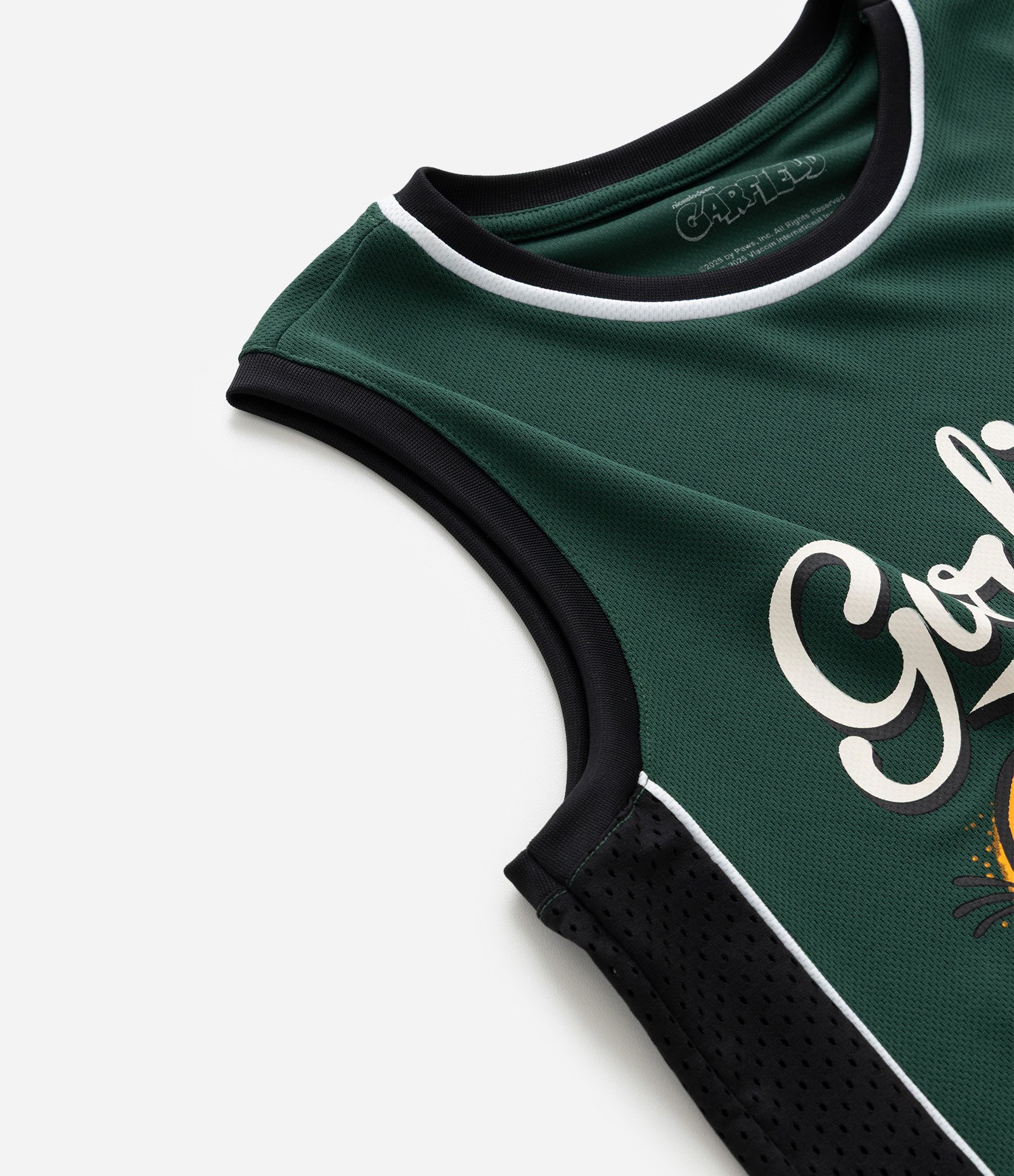 Regata Infantil com Tecnologia Dry Estampa Garfield - Tam 5 a 14 Anos Verde 6