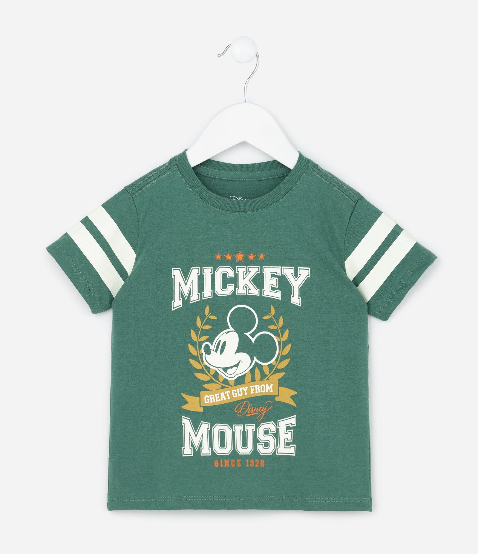 Camiseta Infantil com Estampa do Mickey Mouse - Tam 1 a 6 Anos Verde 1