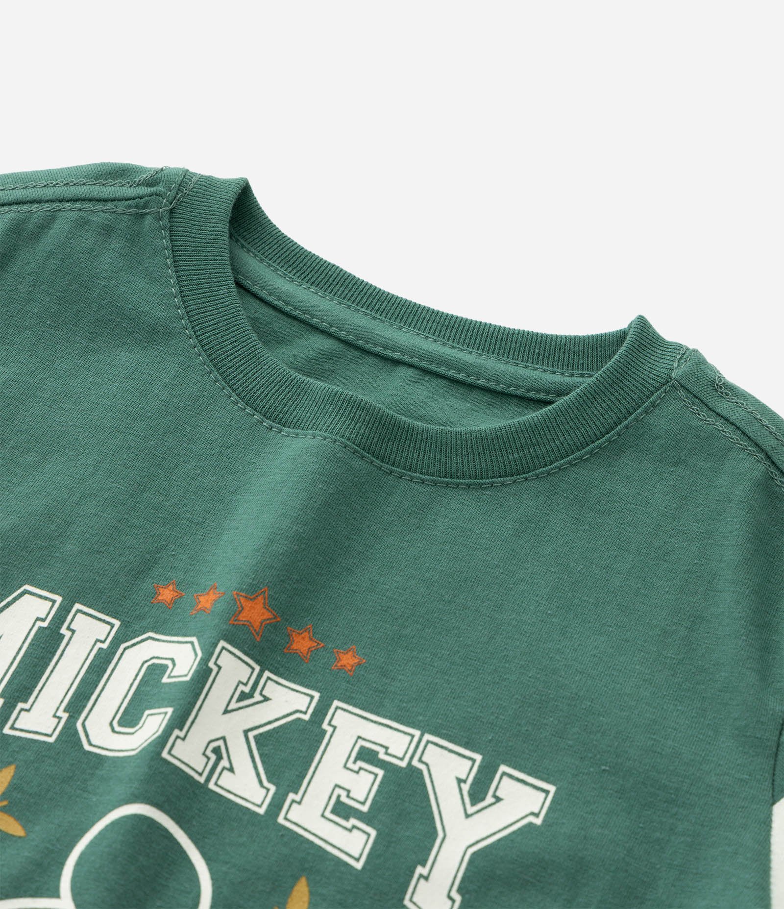 Camiseta Infantil com Estampa do Mickey Mouse - Tam 1 a 6 Anos Verde 5