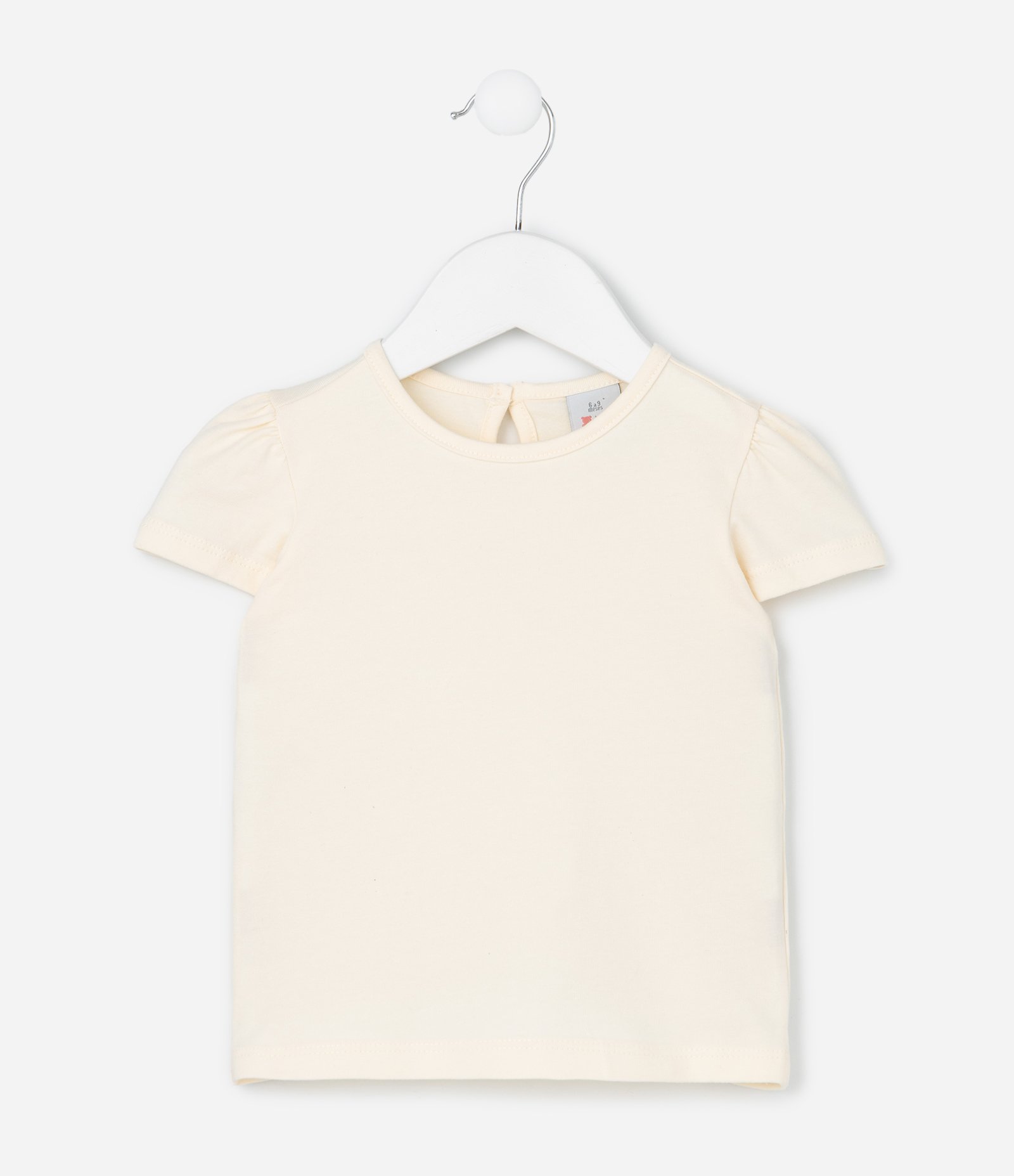 Conjunto Infantil em Cotton com Estampa de Flores - Tam 0 a 18 Meses Bege 6