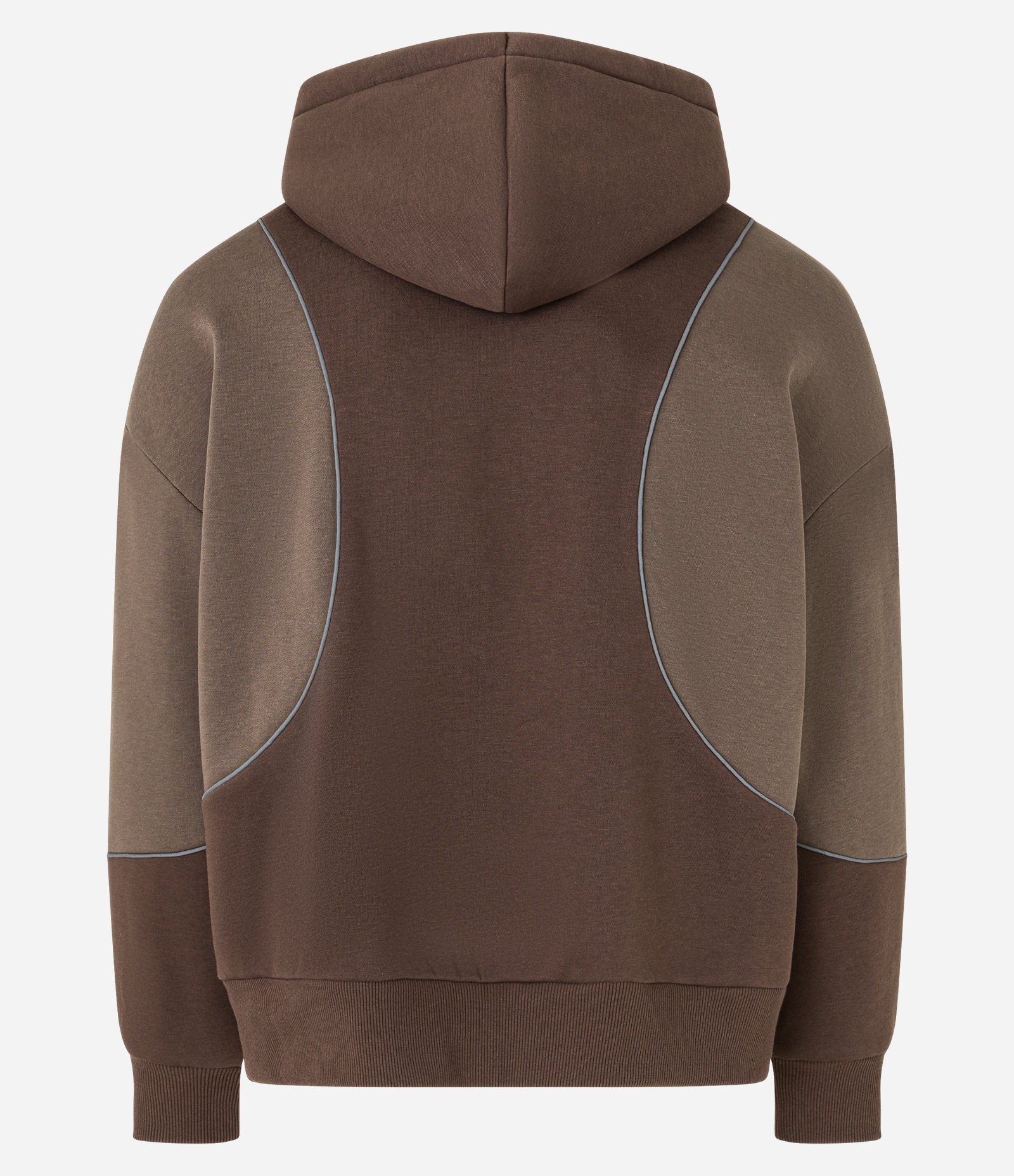 Casaco Fechado em Moletom com Capuz Marrom 2