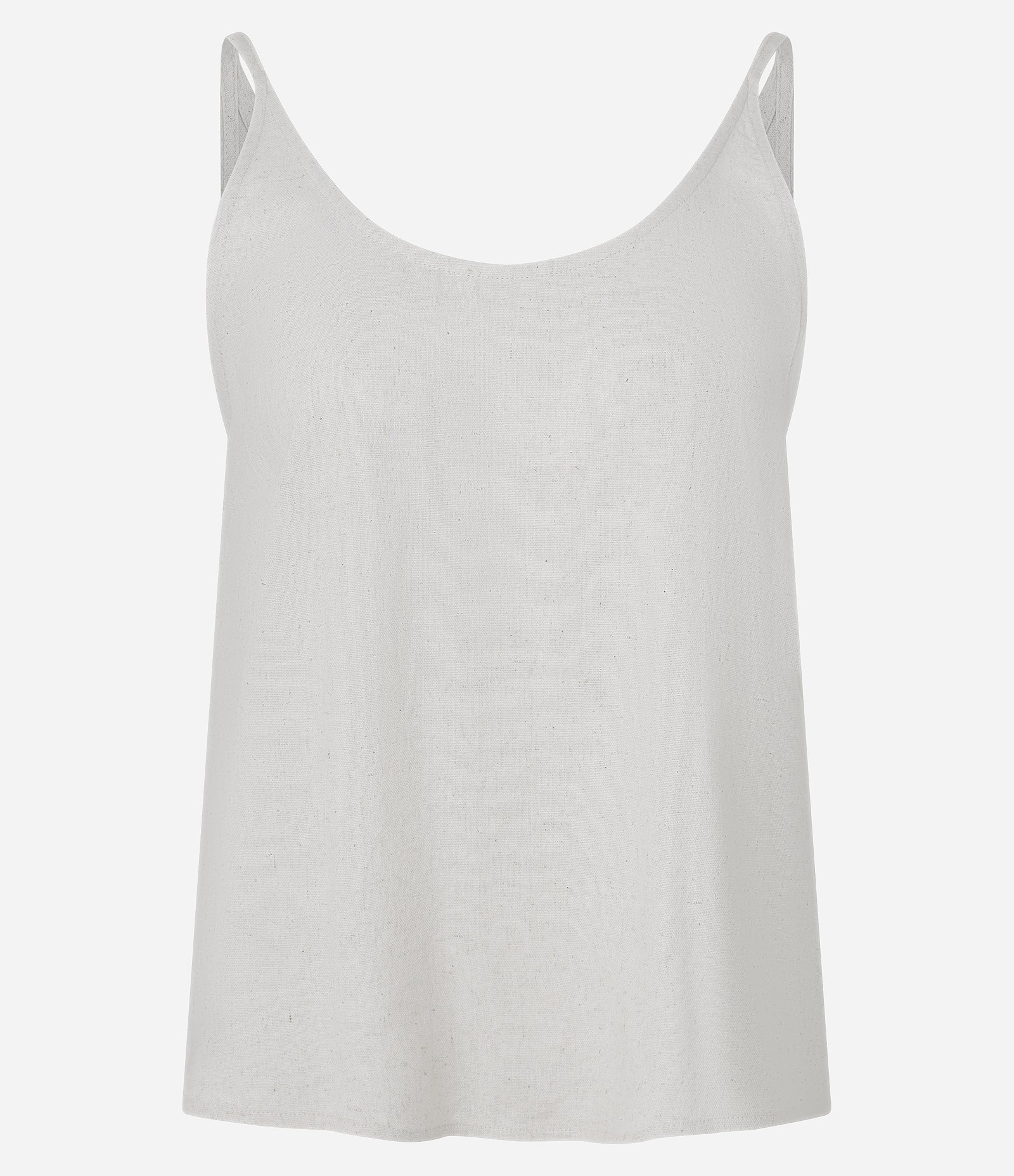 Blusa em Viscolinho com Alça Larga e Decote em V nas Costas Off White 1