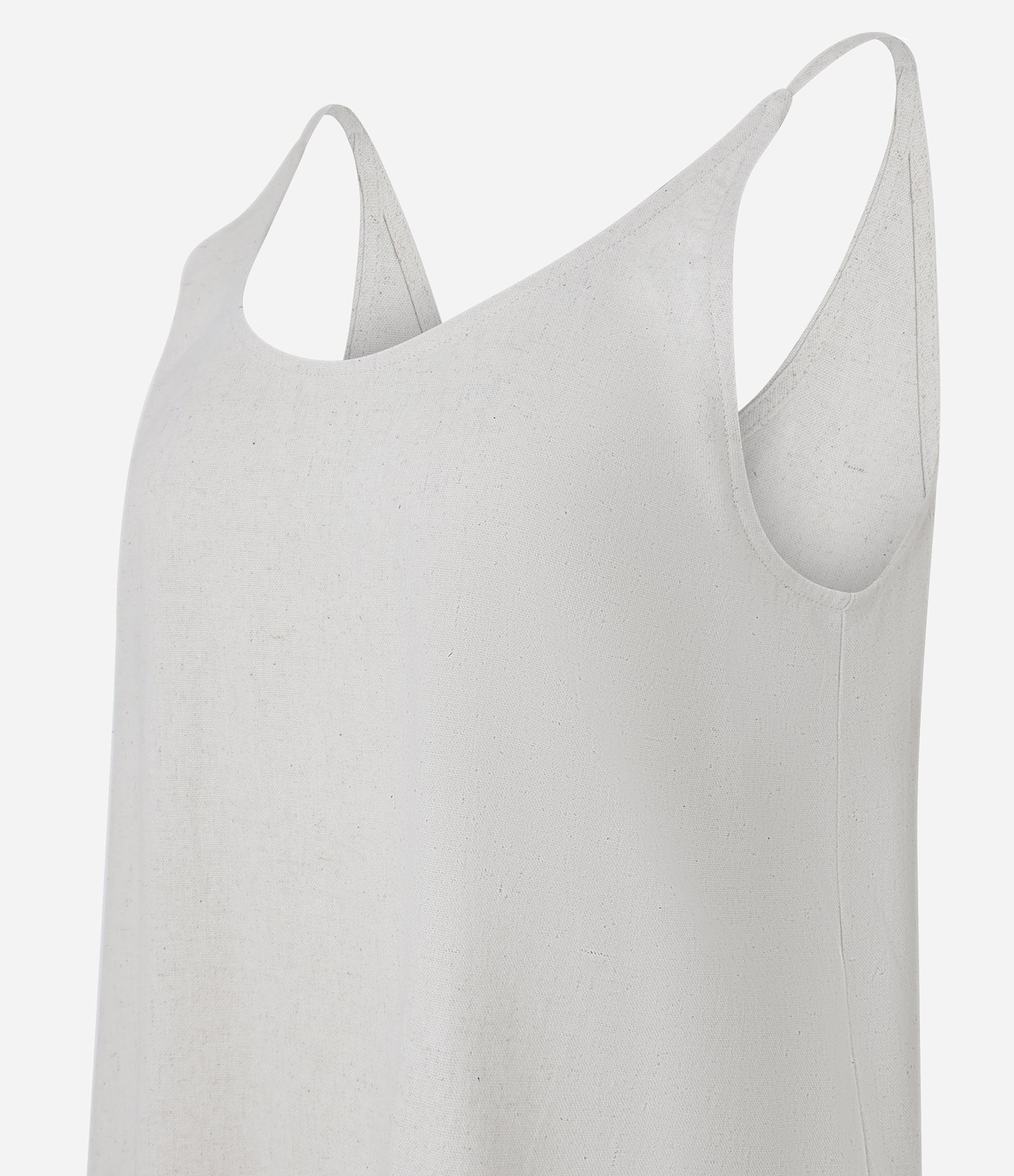 Blusa em Viscolinho com Alça Larga e Decote em V nas Costas Off White 2