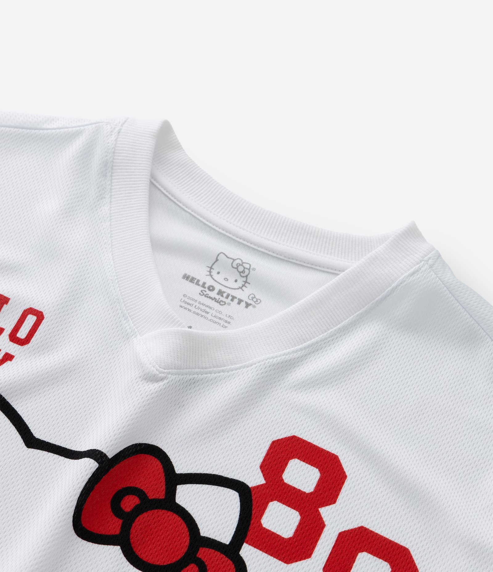 Camiseta Infantil Oversized com Estampa e Lettering Hello Kitty - Tam 5 a 14 Anos Branco 5