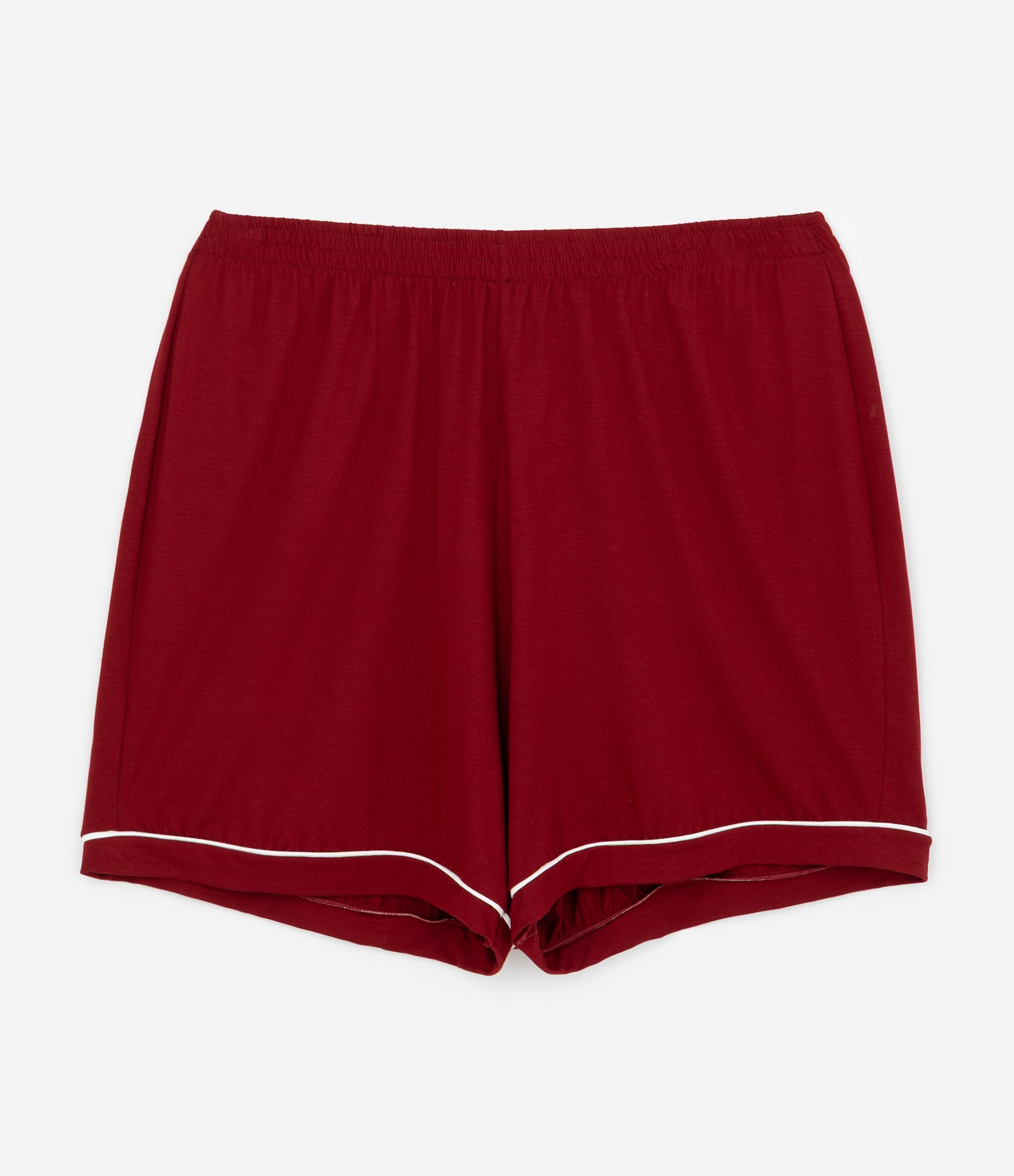 Pijama Curto em Viscose com Detalhes Contrastantes Curve & Plus Size Vermelho 7