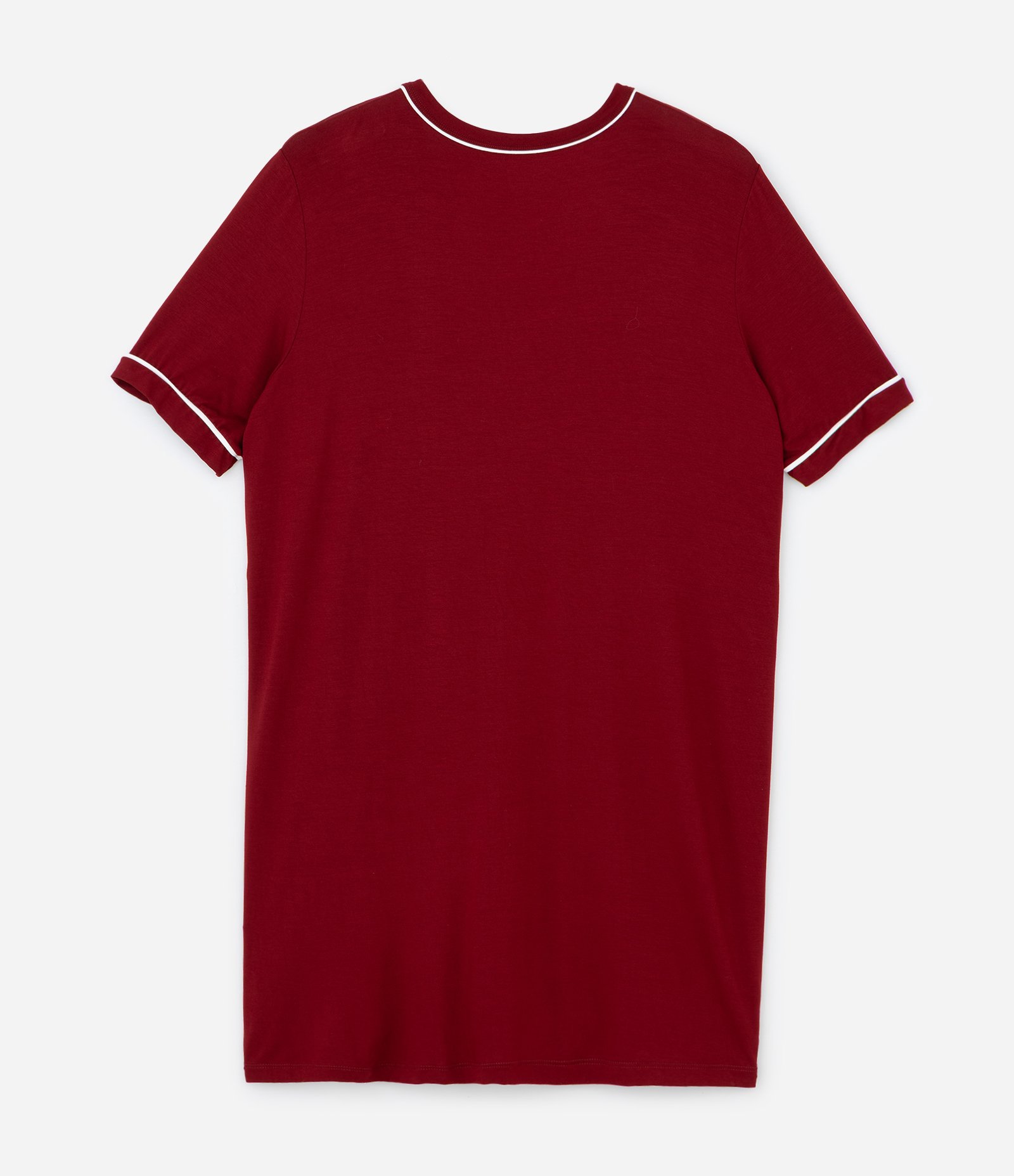 Camisola Curta com Abotoamento Frontal e Detalhes Contrastantes Curve & Plus Size Vermelho 4