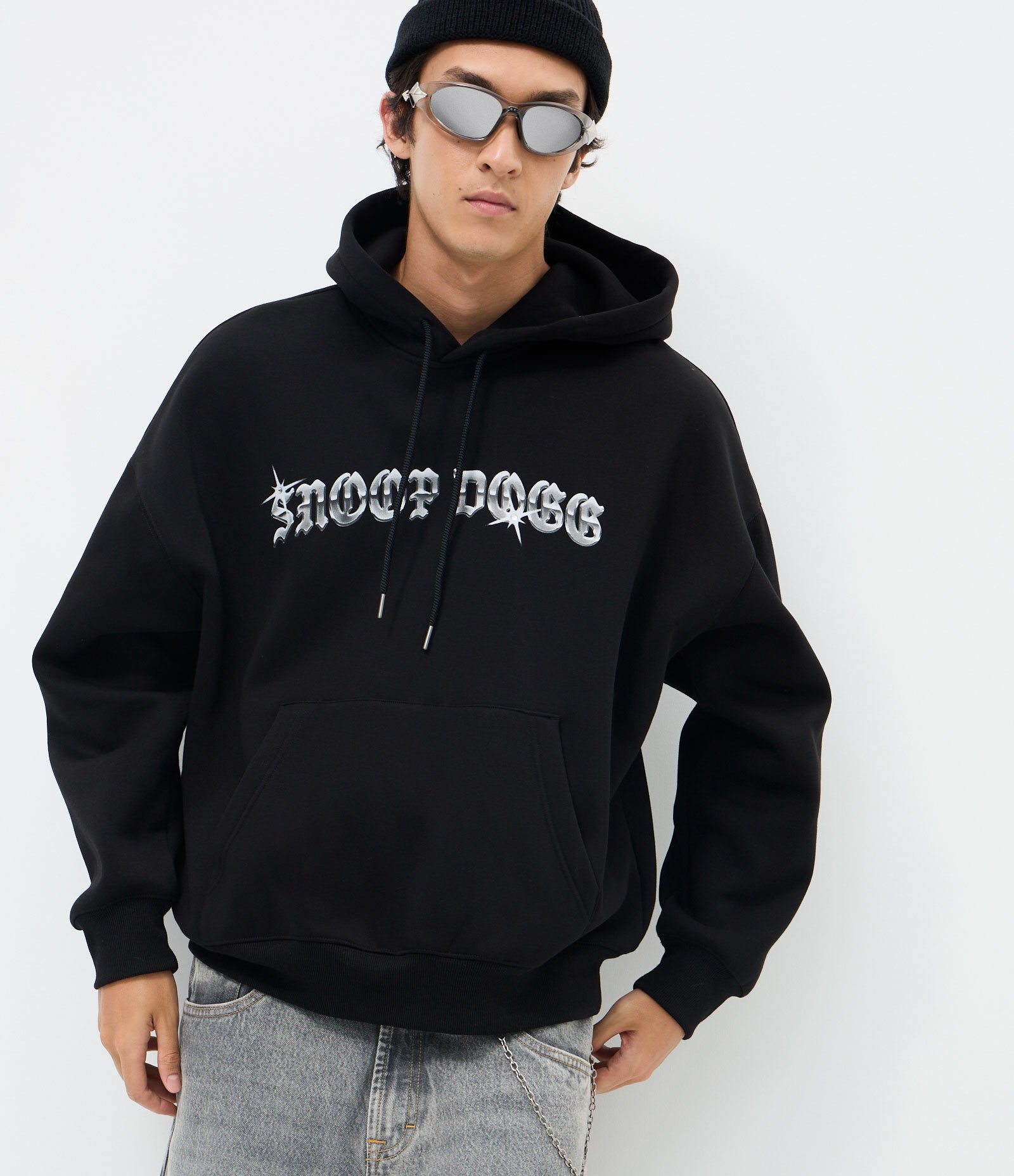 Blusao Moletom com Felpa Estampa Snoop Dogg Preto 2