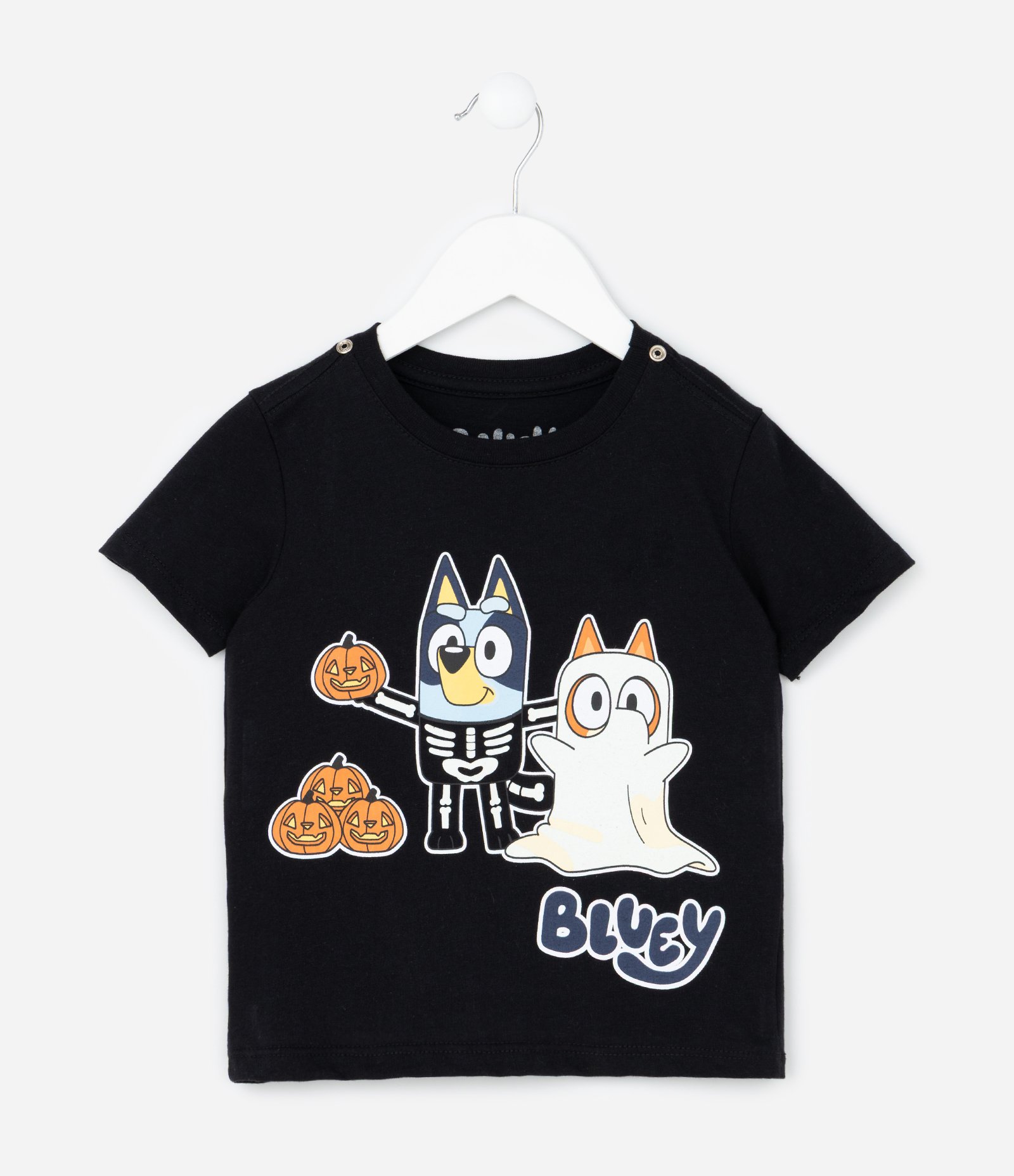 Camiseta Infantil com Capa Bluey Halloween - Tam 2 a 6 Anos Preto 4