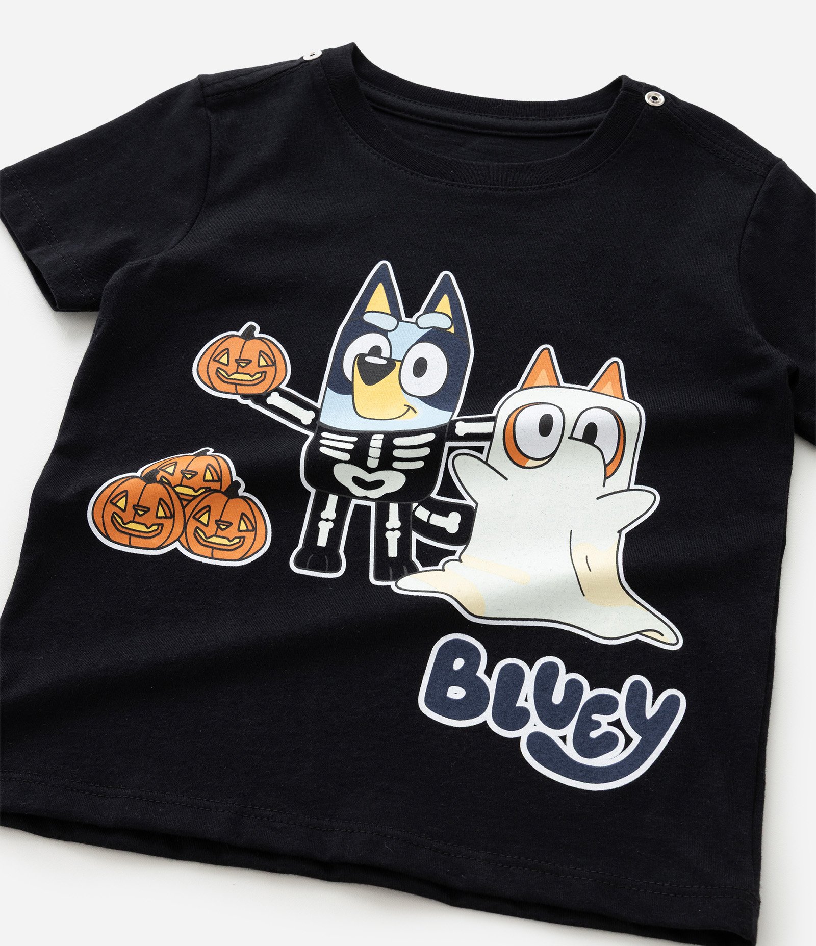 Camiseta Infantil com Capa Bluey Halloween - Tam 2 a 6 Anos Preto 6