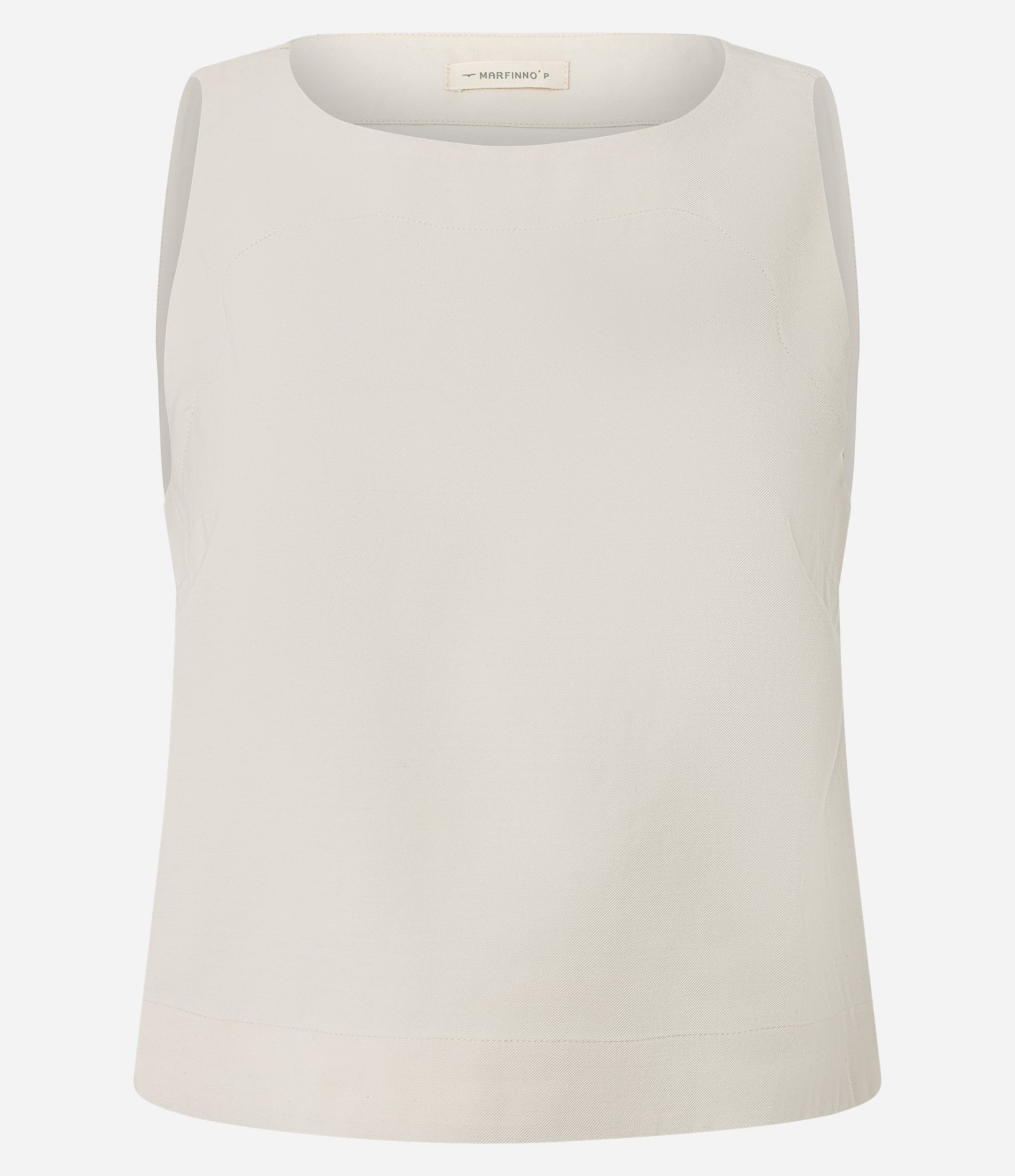 Blusa Estruturada em Viscose com Alça Larga Off White 5