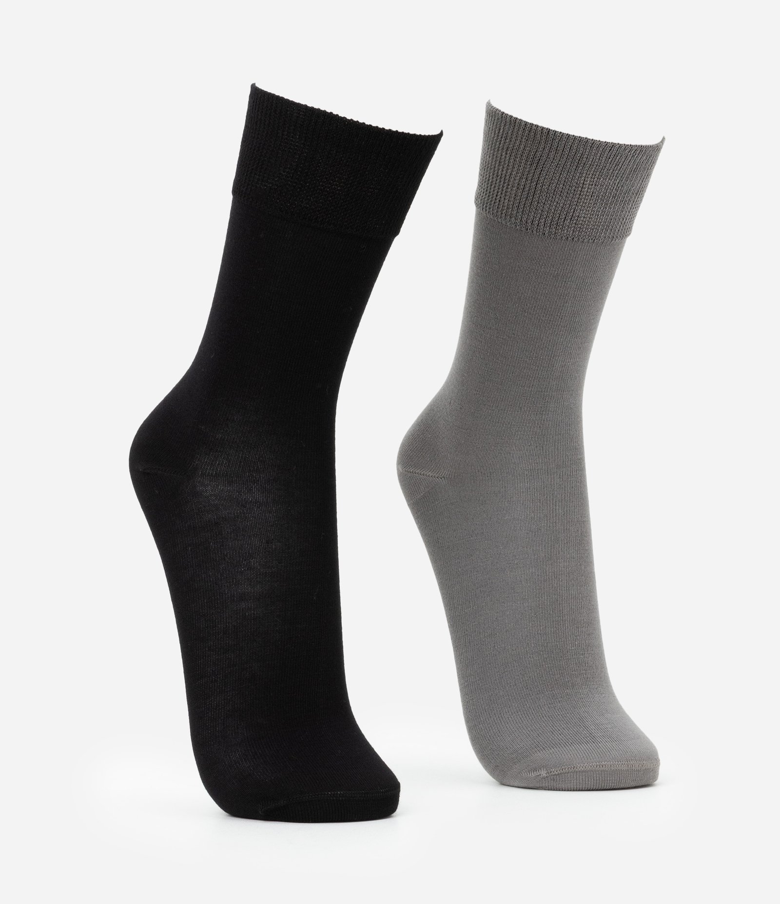 Kit 02 Meias Cano Alto em Poliamida com Bambu Sortido 2