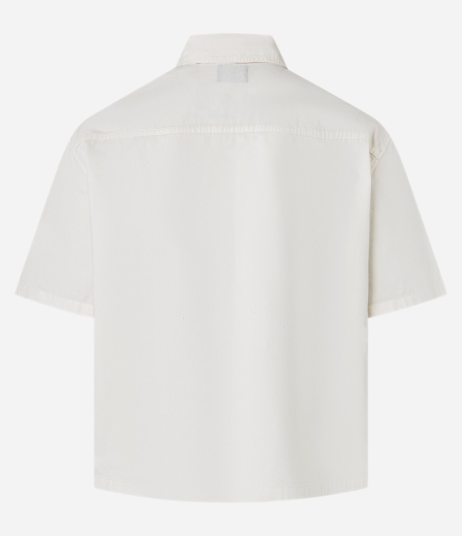 Camisa Boxy em Sarja com Bolso Grande Branco 3