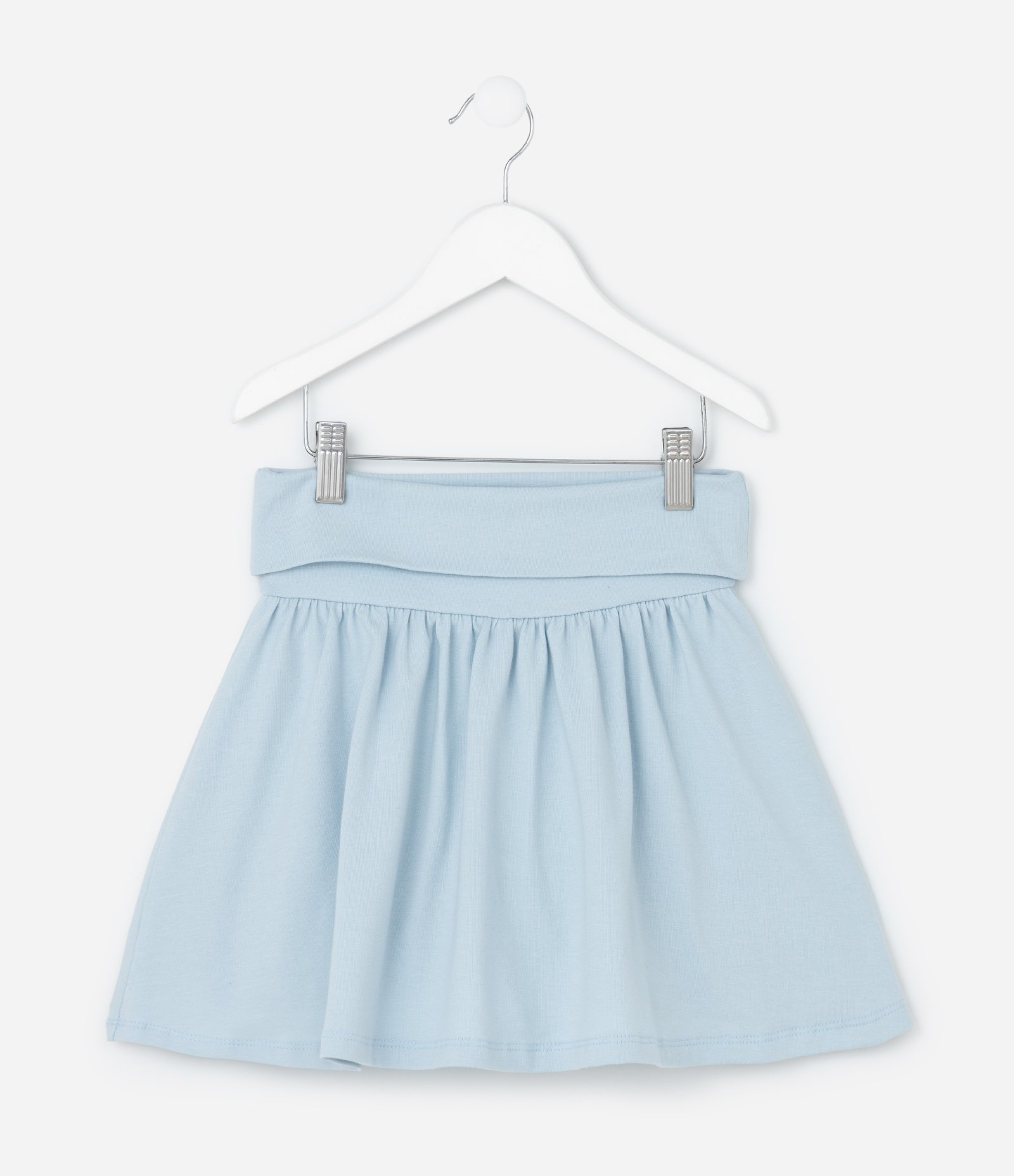 Short Saia Infantil com Cós Dobrado - Tam 5 a 14 Anos Azul 1