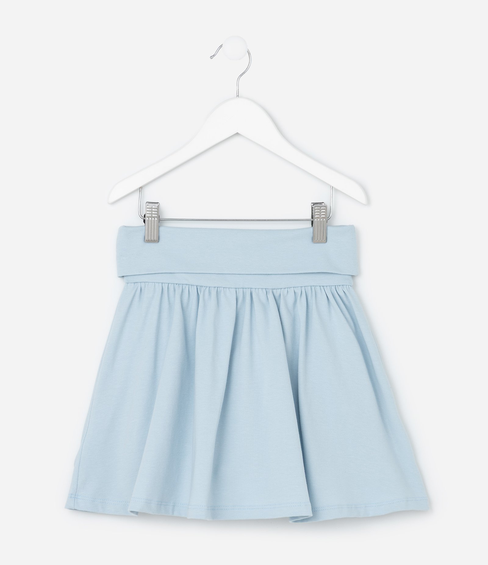 Short Saia Infantil com Cós Dobrado - Tam 5 a 14 Anos Azul 2