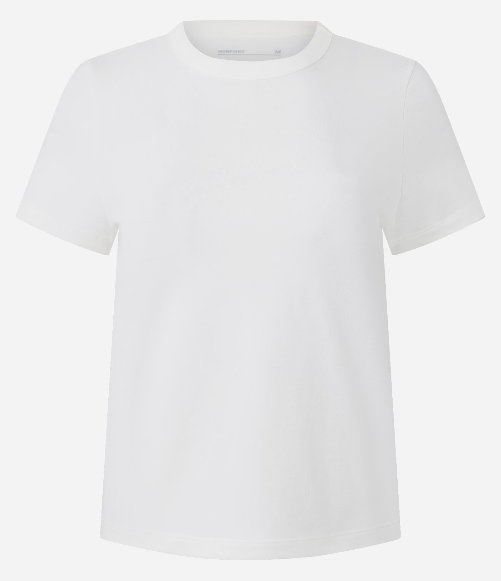 Blusa Slim Básica em Algodão Peruano com Gola Redonda Branco 6