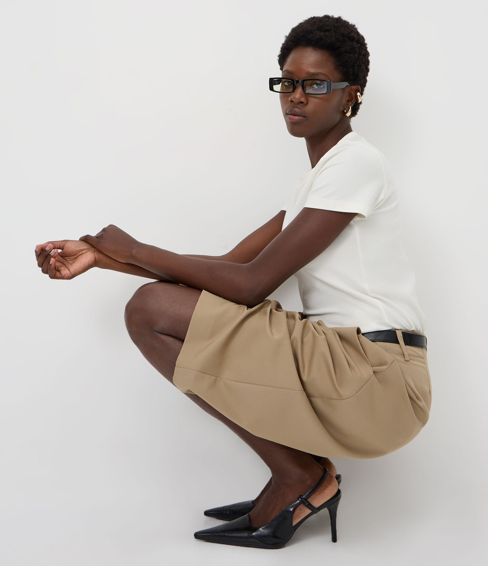 Blusa Slim Básica em Algodão Peruano com Gola Redonda Branco 1