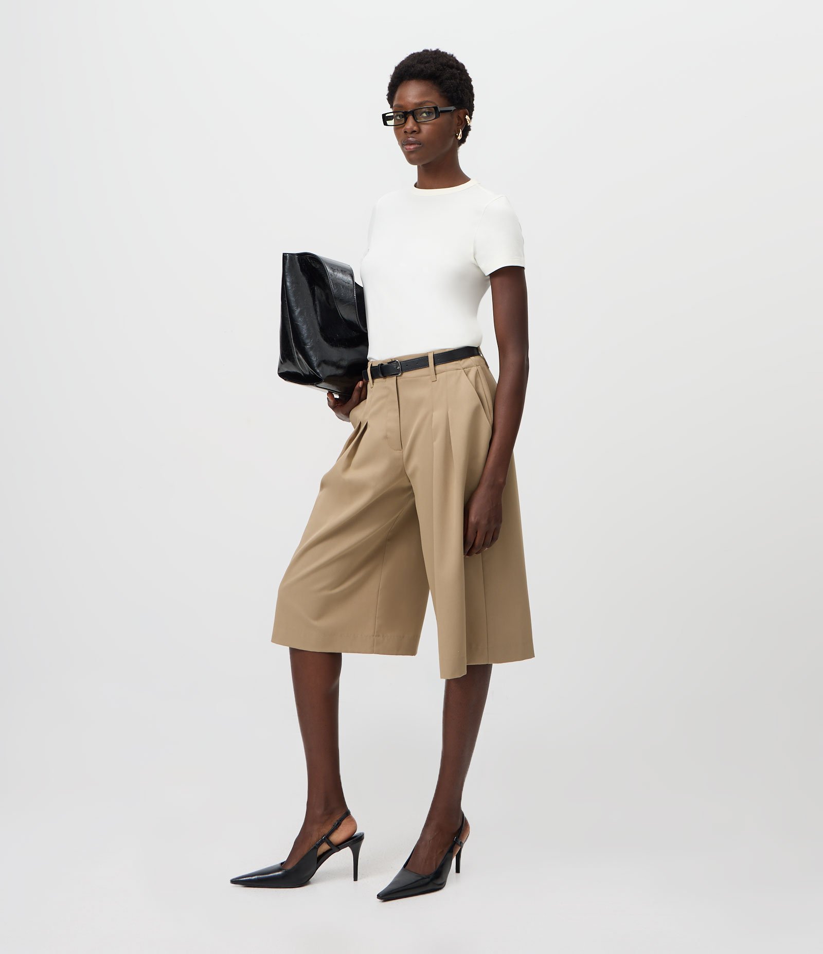 Blusa Slim Básica em Algodão Peruano com Gola Redonda Branco 3