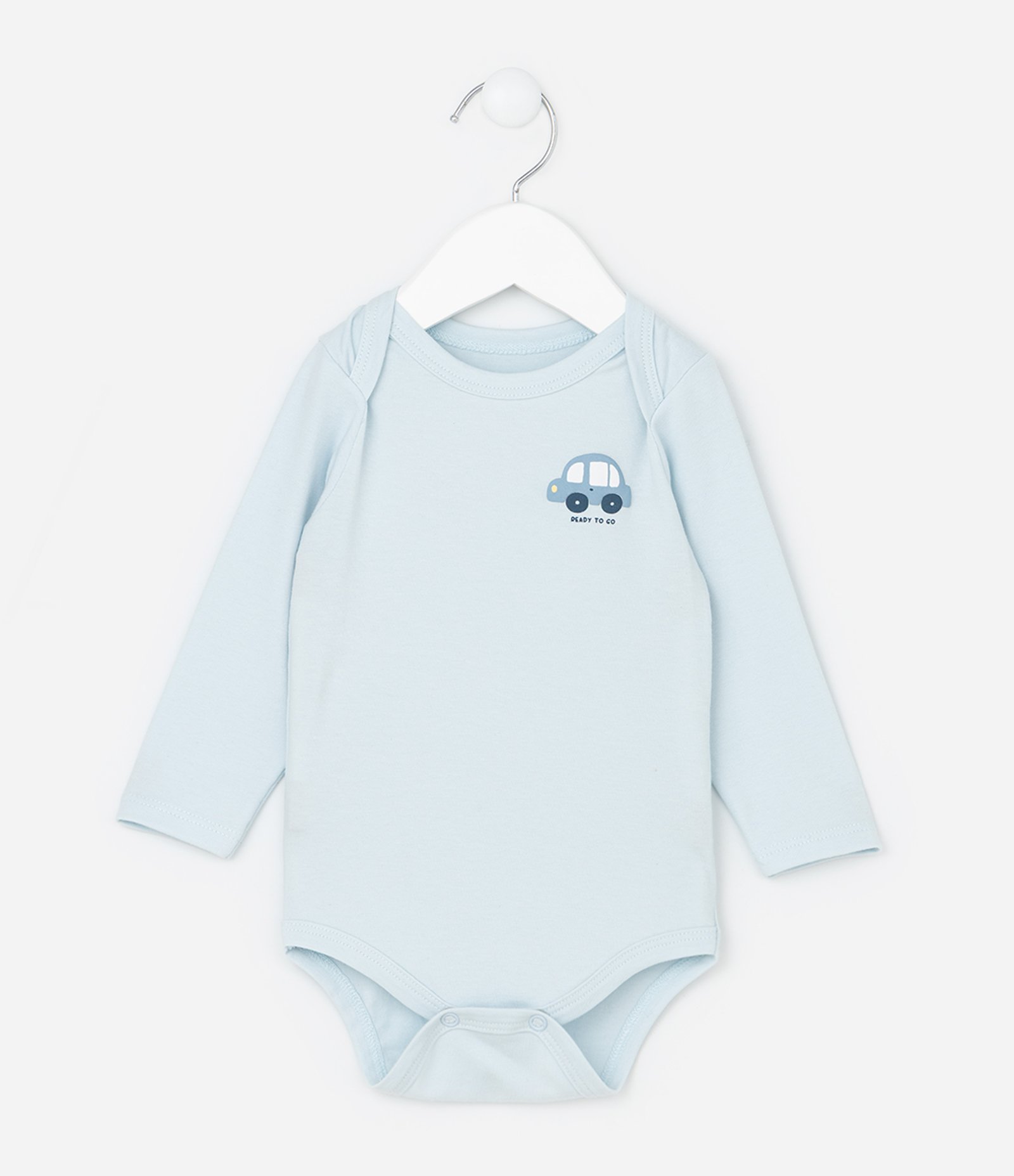 Body Infantil com Estampa de Carrinho - Tam 0 a 18 Meses Azul 1