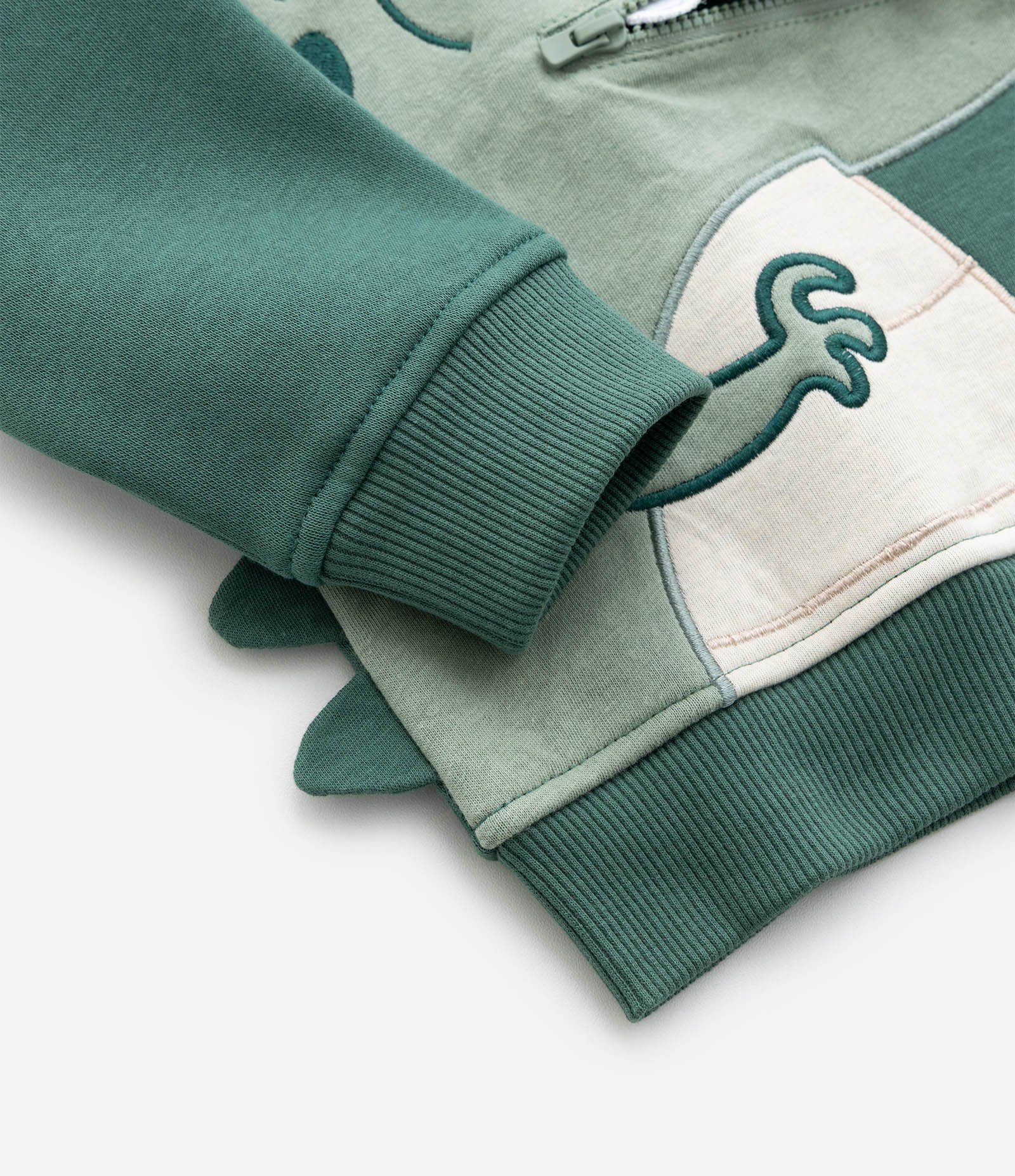 Conjunto Infantil em Moletom com Dino Interativo – Tam 1 a 5/6 Anos Verde 8