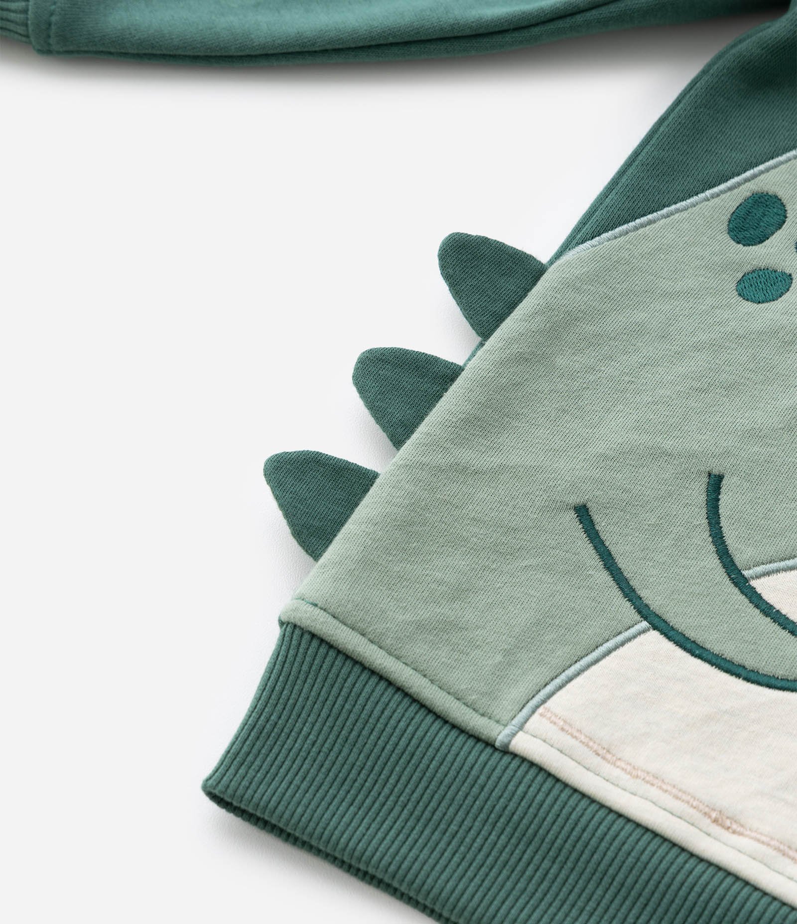 Conjunto Infantil em Moletom com Dino Interativo – Tam 1 a 5/6 Anos Verde 9