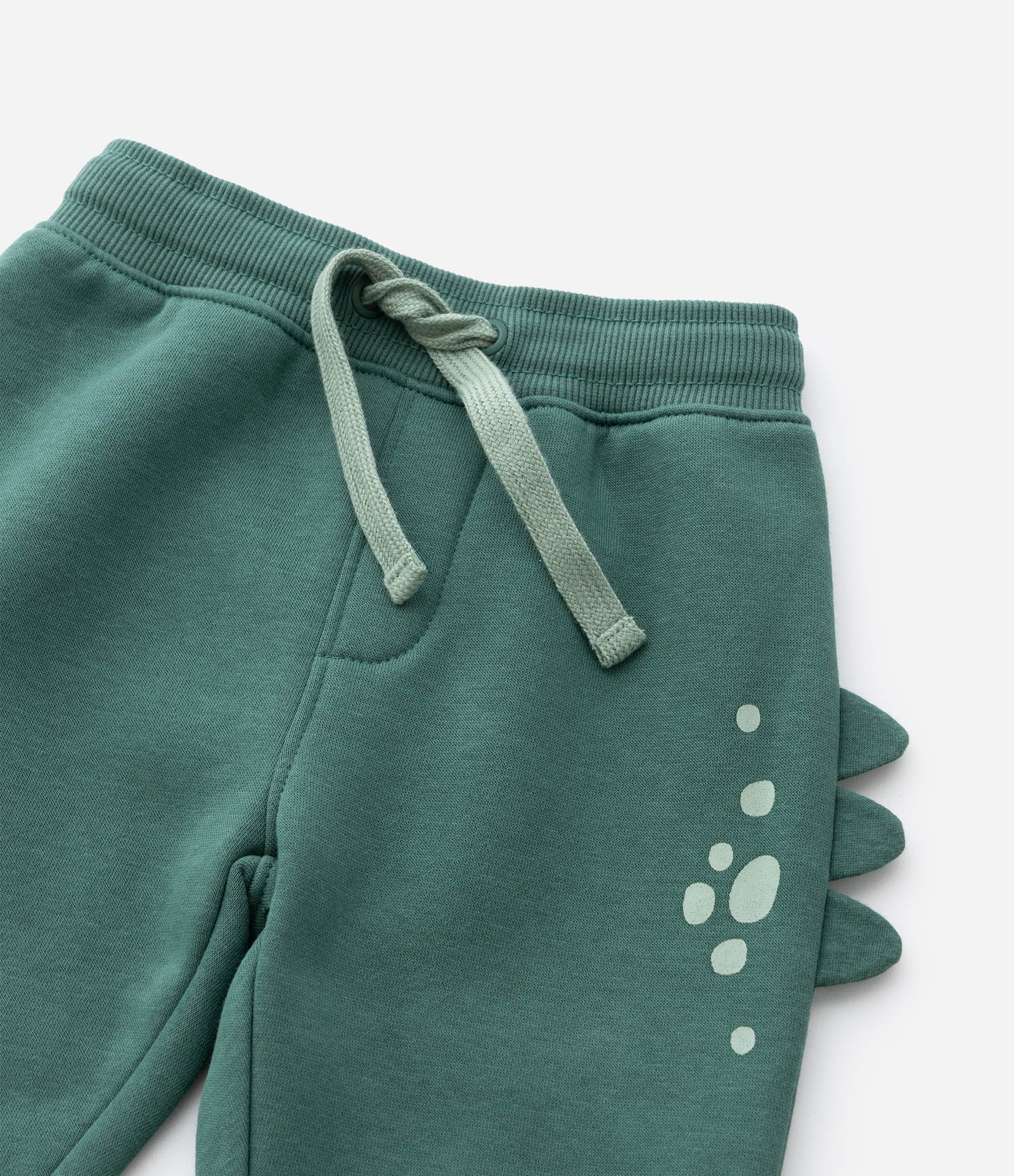 Conjunto Infantil em Moletom com Dino Interativo – Tam 1 a 5/6 Anos Verde 10