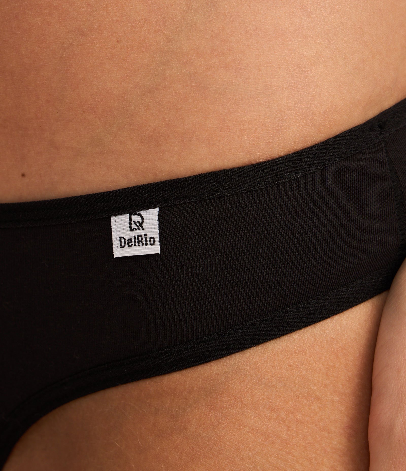 Kit 03 Calcinhas Biquíni em Algodão DelRio Marrom/Bege/Branco 4