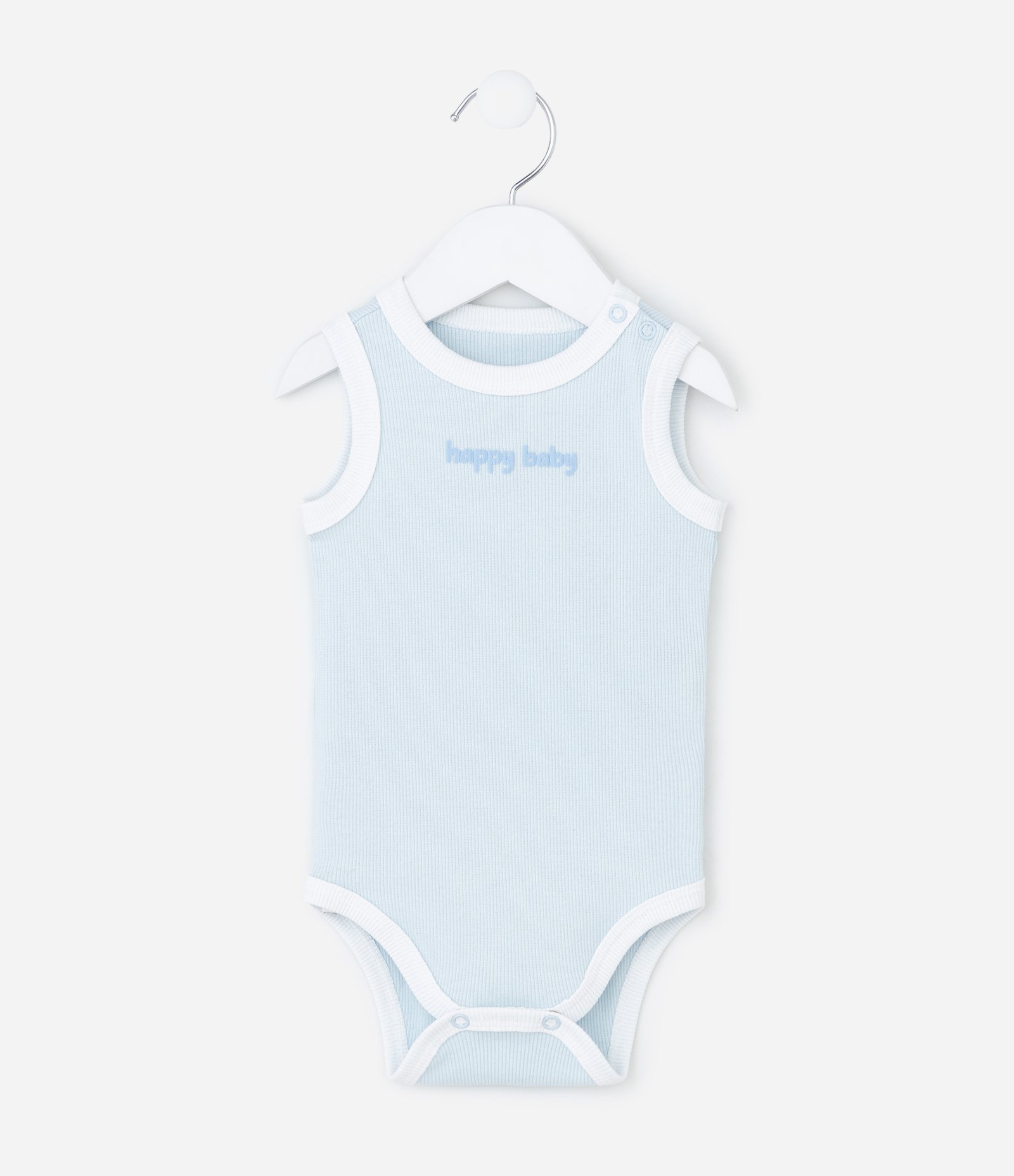 Body Infantil em Ribana Happy Baby - Tam 0 a 18 Meses Azul 2
