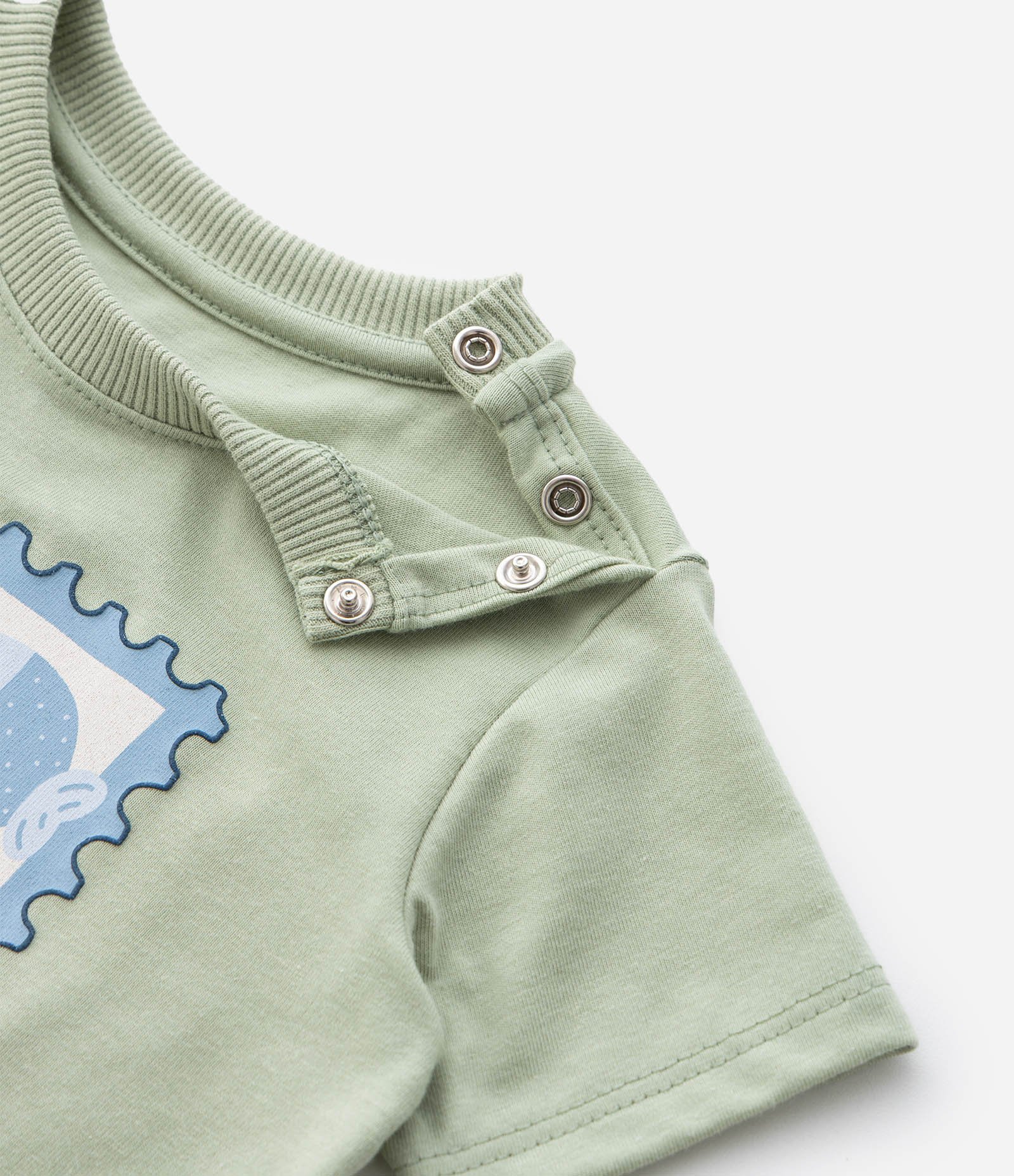 Camiseta Infantil com Estampa de Praia - Tam 0 a 18 Meses Verde 5