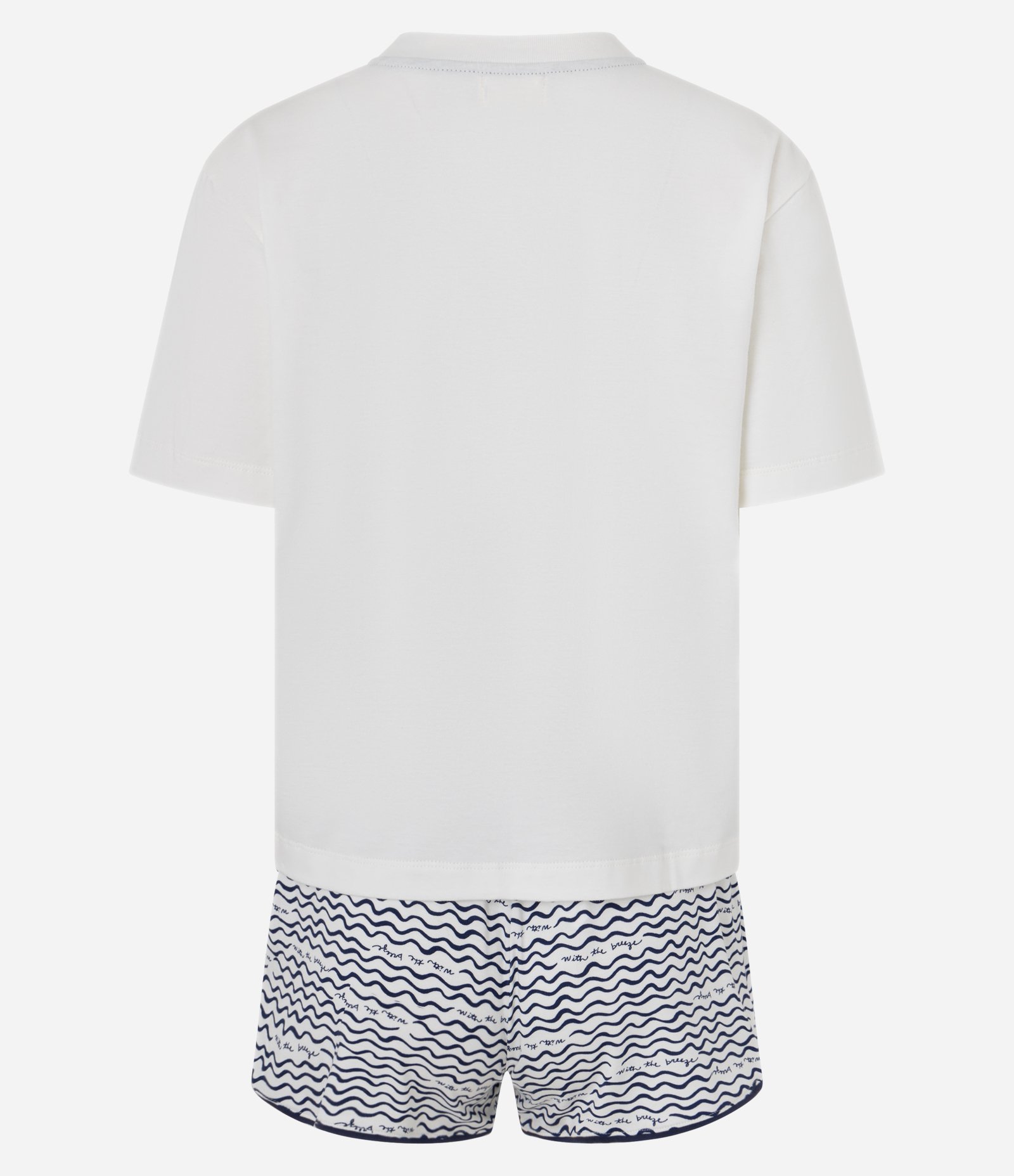Pijama Short Doll em Algodão com Short Estampado Vitamin Sea Branco 5