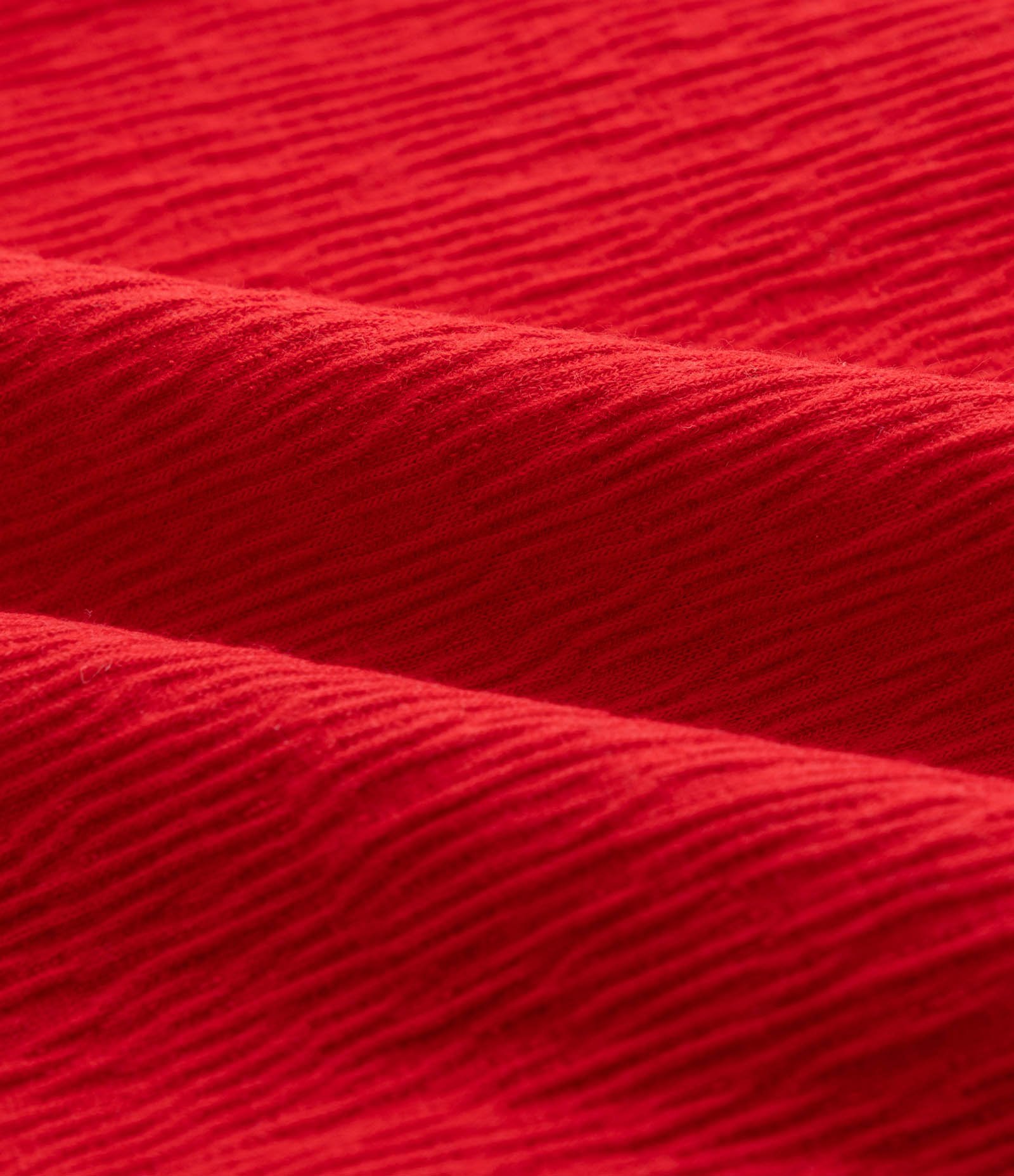 Vestido Infantil em Anarruga com Lacinho Aplicado - Tam 5 a 14 Anos Vermelho 3